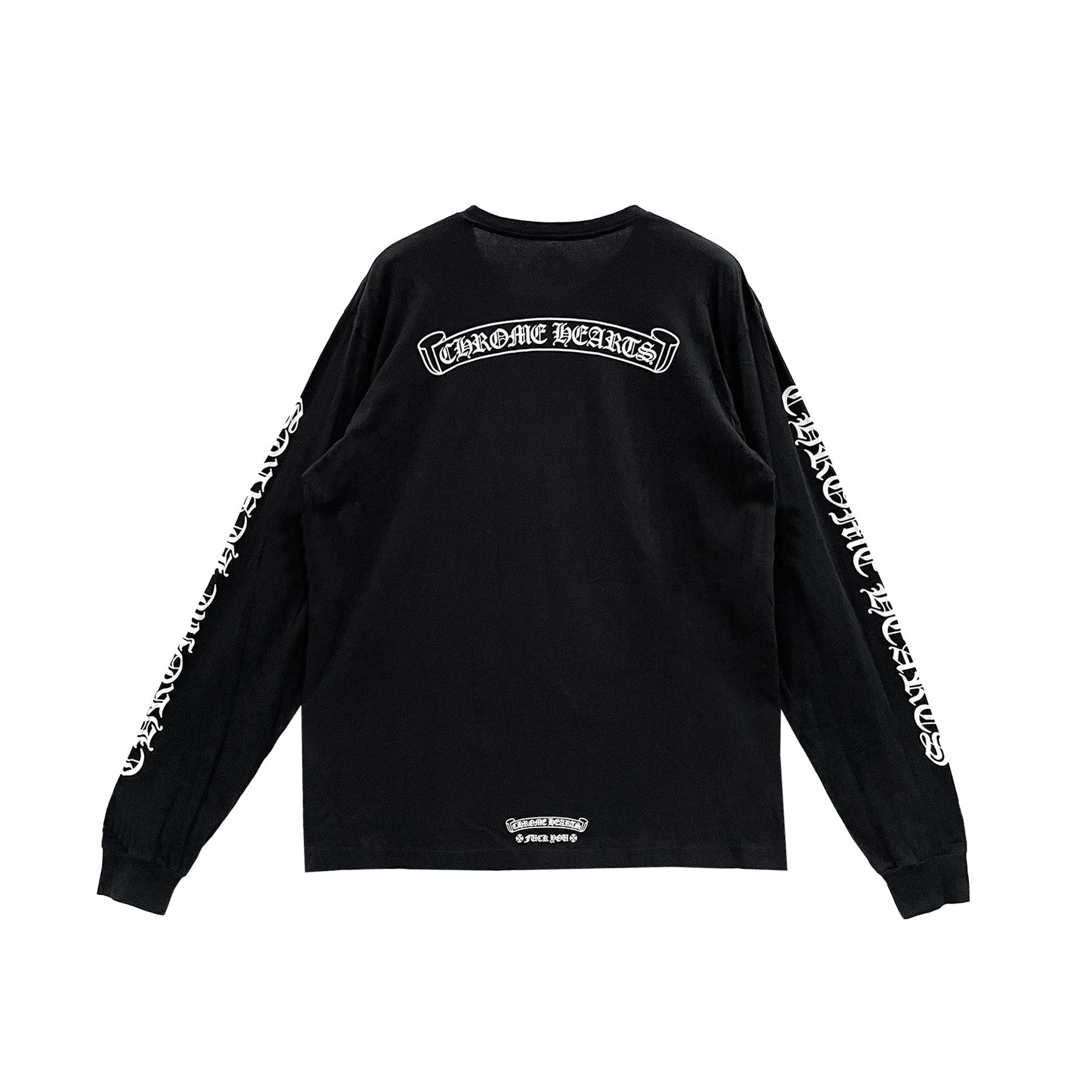 Chrome Hearts FU Scroll Logo Long Sleeve T-Shirt Tee