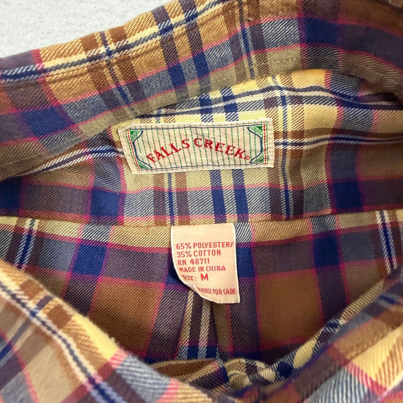 Vintage Vintage Falls Creek Button Down Shirt Medium Brown Plaid Size US M / EU 48-50 / 2 - 6 Thumbnail