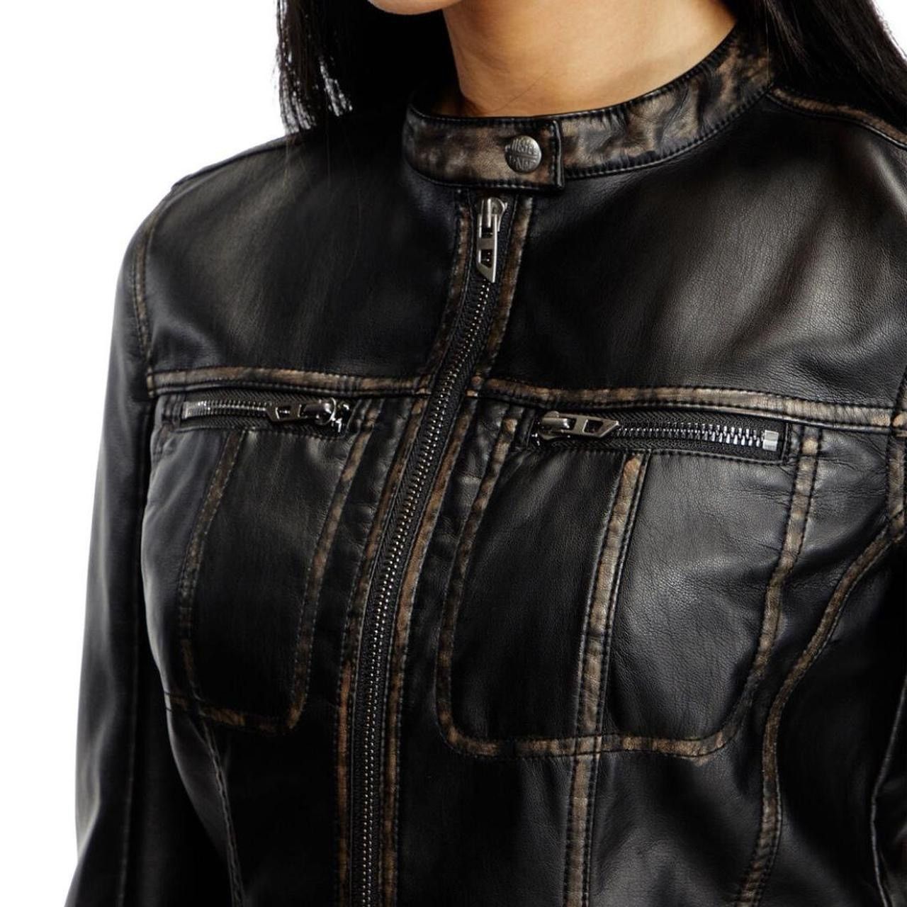 Diesel Diesel G-Lobe Cropped distressed biker jacket Size XS / US 0-2 / IT 36-38 - 8 Thumbnail