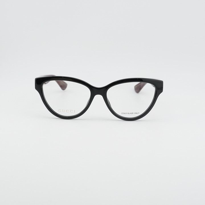 Gucci Gucci GG1581O 005 Eyeglasses Black 55mm Cat Eye Frame Size ONE SIZE - 2 Thumbnail