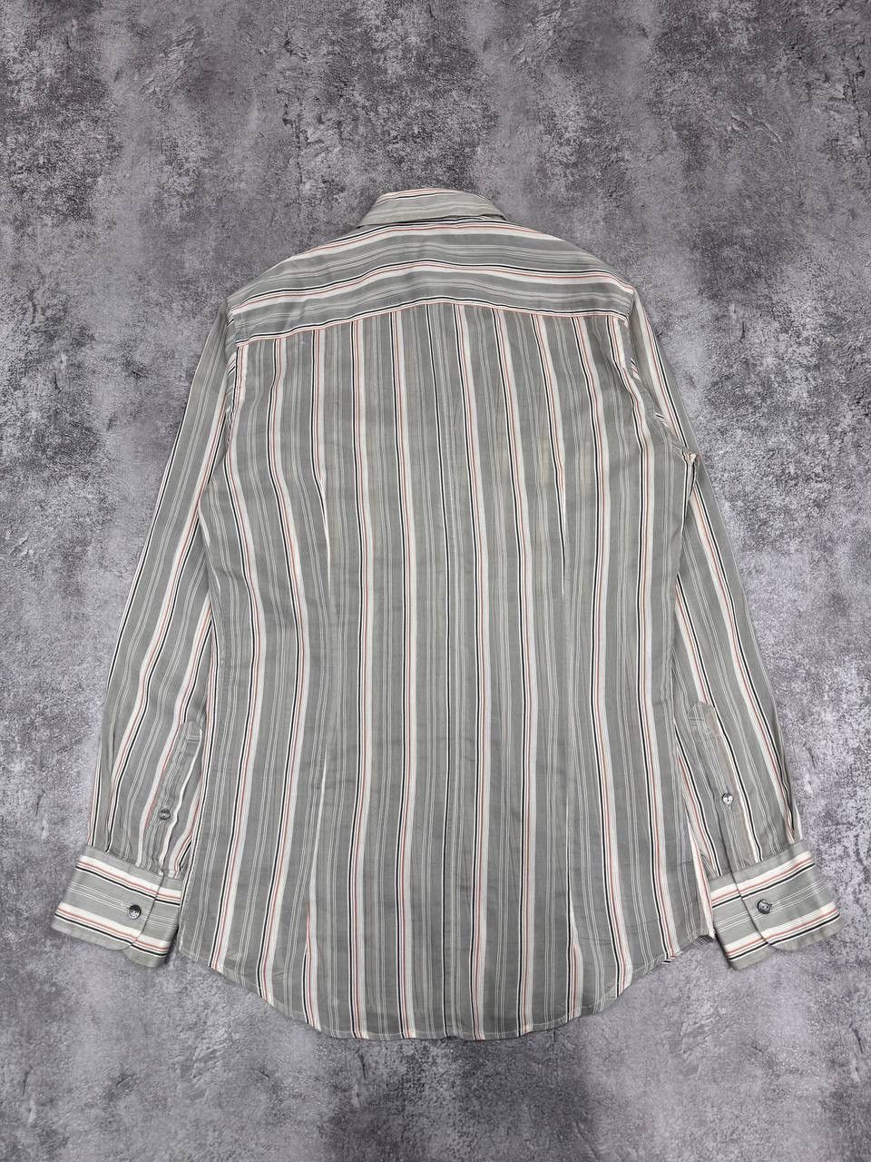 Dolce & Gabbana Dolce & Gabbana Tailored Fit Striped Shirt Beige Grey Size S Size US S / EU 44-46 / 1 - 9 Thumbnail