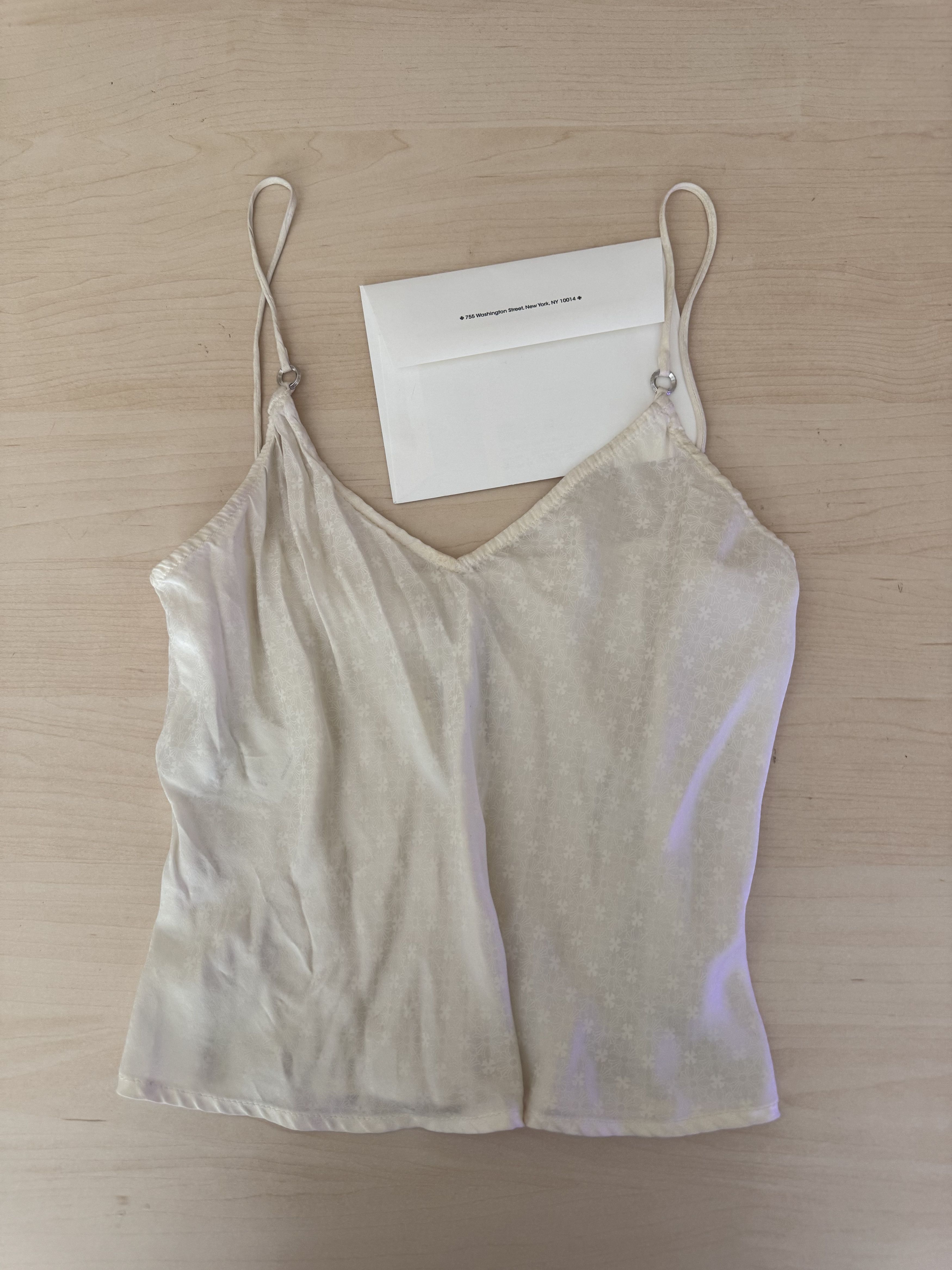 Chrome Hearts Darlin CH Plus Print Silk Tank Top - White