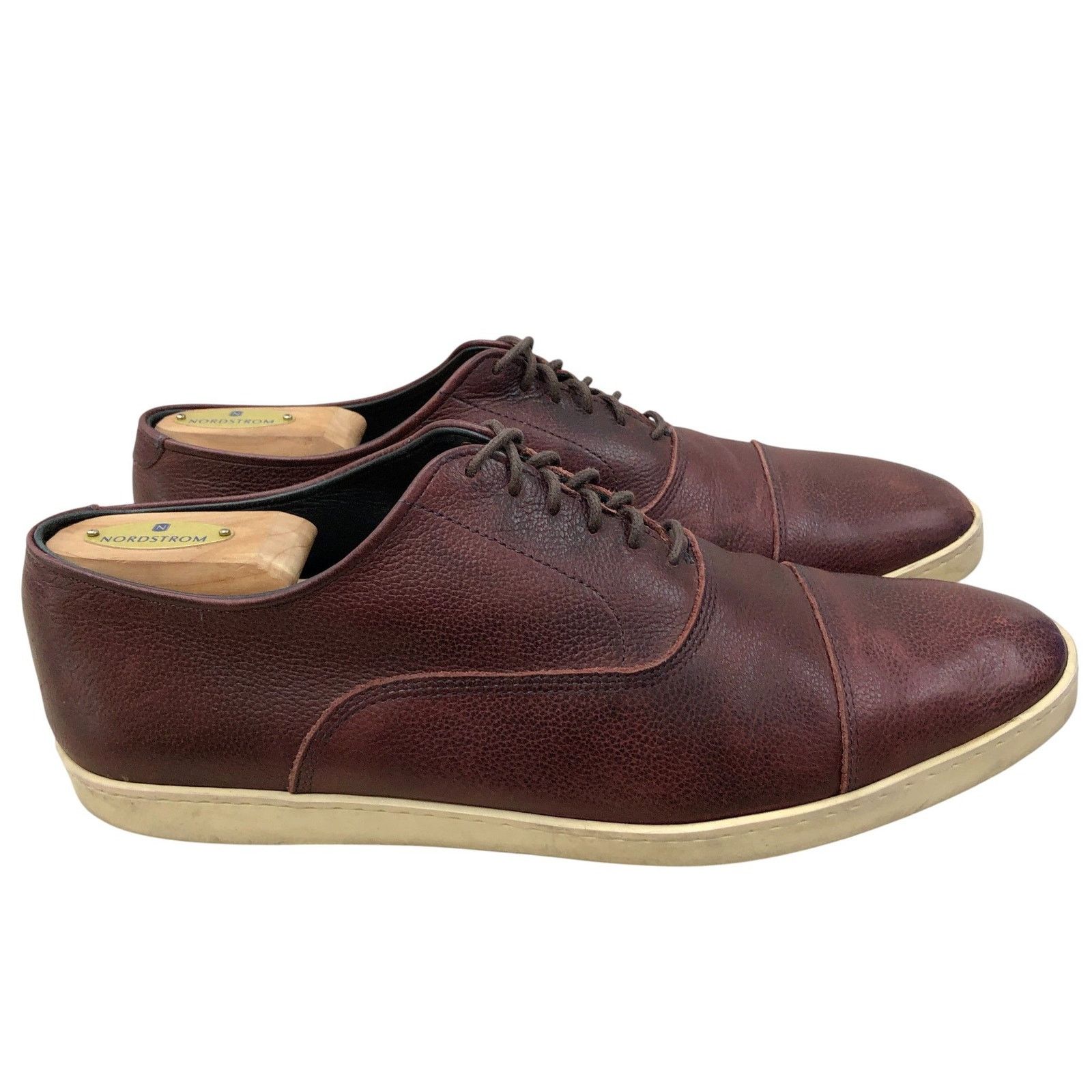 Allen Edmonds Allen Edmonds Shoes 10.5 D Brown Leather Cap Toe Sneakers Size US 10.5 / EU 43-44 - 2 Thumbnail