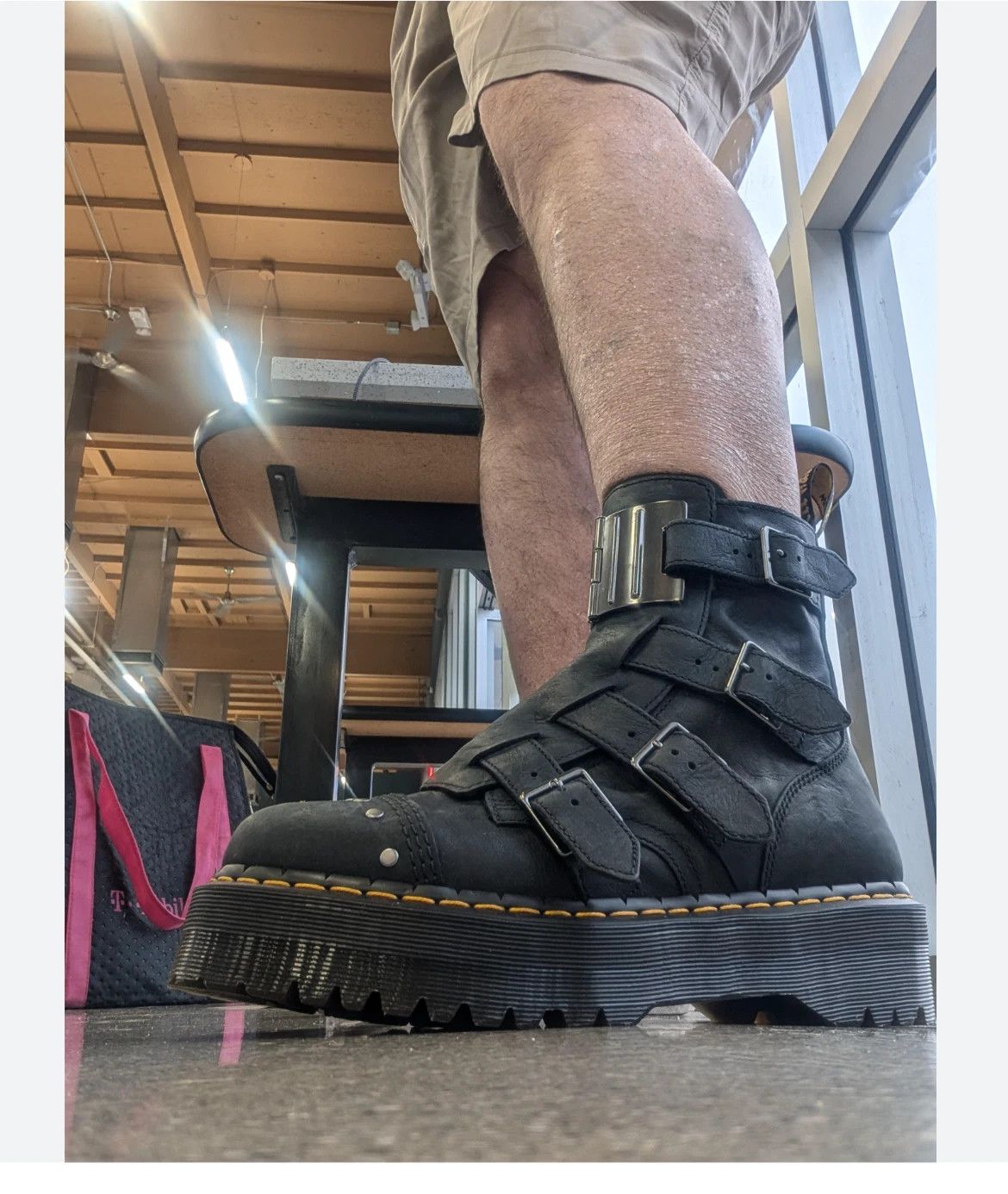 Dr. Martens Dr. Martens Jadon Hinge Buckle Leather Platform Boots Size US 6 / EU 39 - 1 Thumbnail