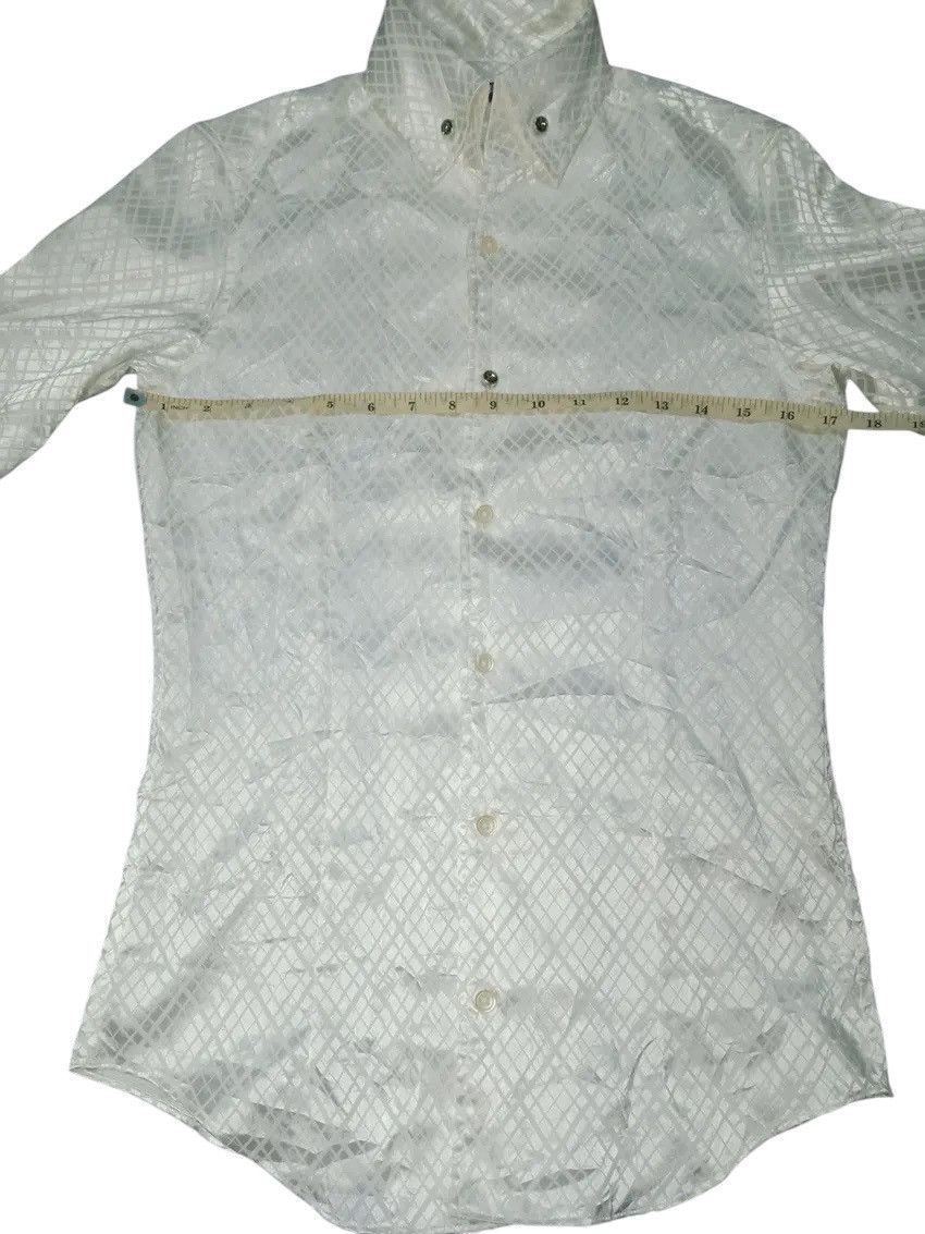 Tornado Mart Tornado Mark White Button Shirt Silk Silky Size M / US 6-8 / IT 42-44 - 10 Thumbnail