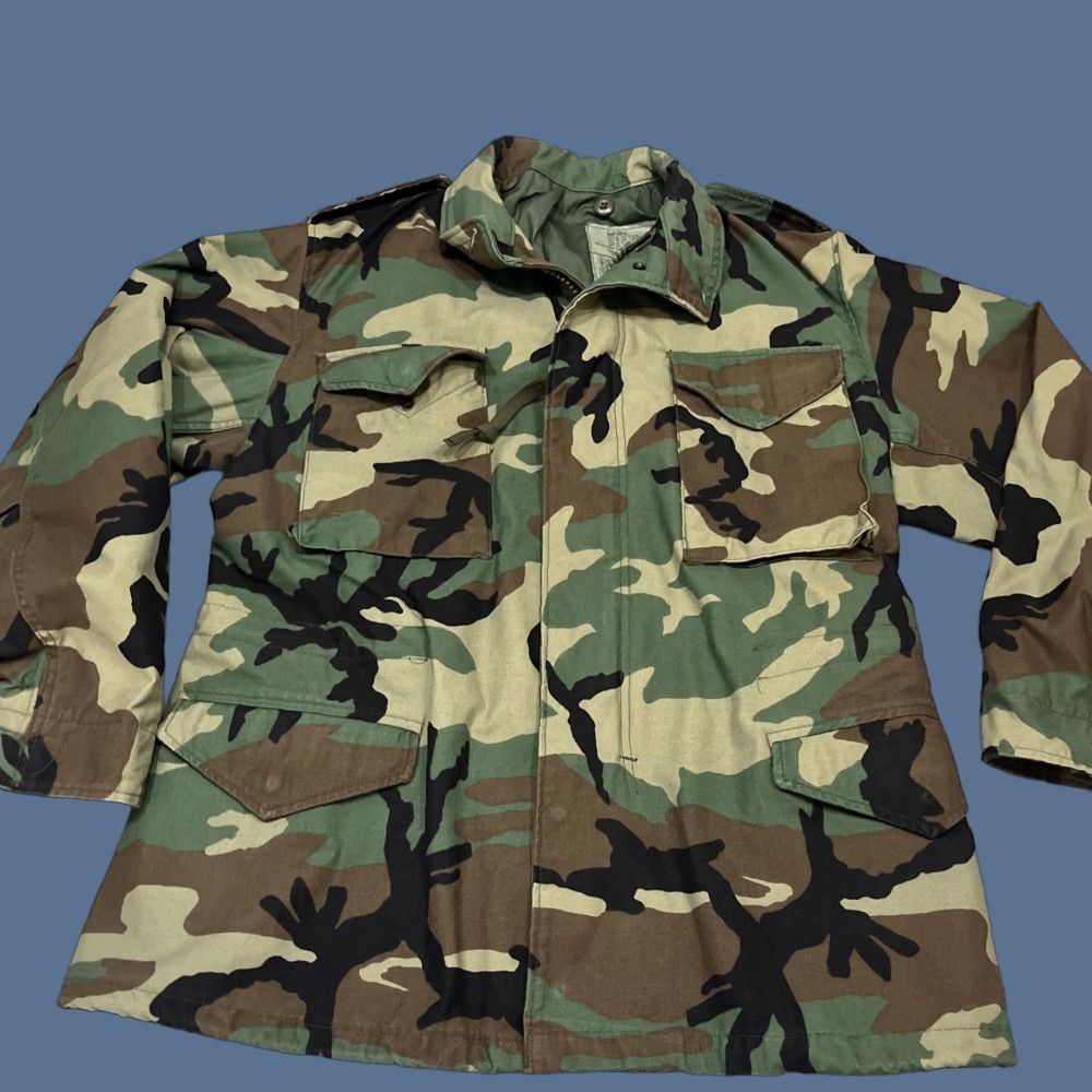 Vintage Golden Manufacturing Cold Weather Jacket Mens Medium Green Woodland Camo Size US M / EU 48-50 / 2 - 1 Thumbnail