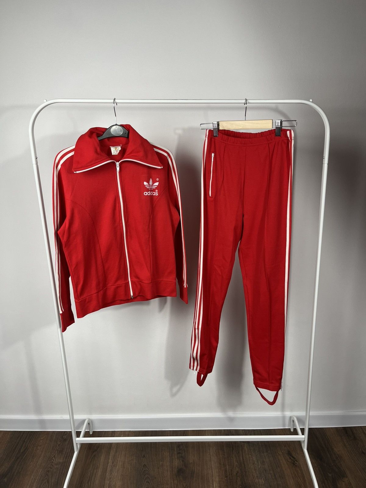 Adidas Vintage Adidas Red Tracksuit Jacket Pants Set Size XXS Size XXS / US 00 / IT 34 - 2 Thumbnail