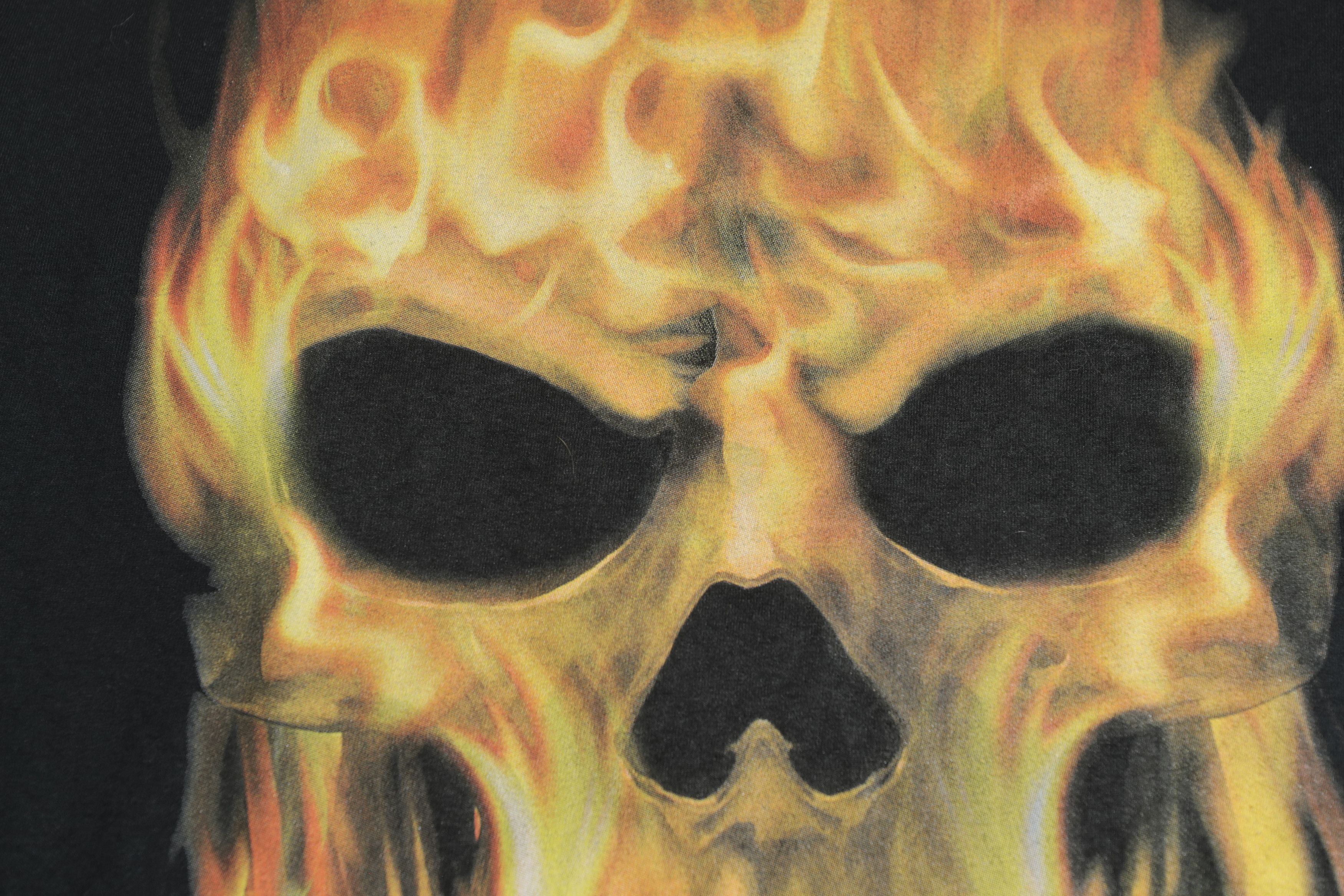 Other Happy Halloween Flaming Skull Shirt (S) Size US S / EU 44-46 / 1 - 6 Thumbnail