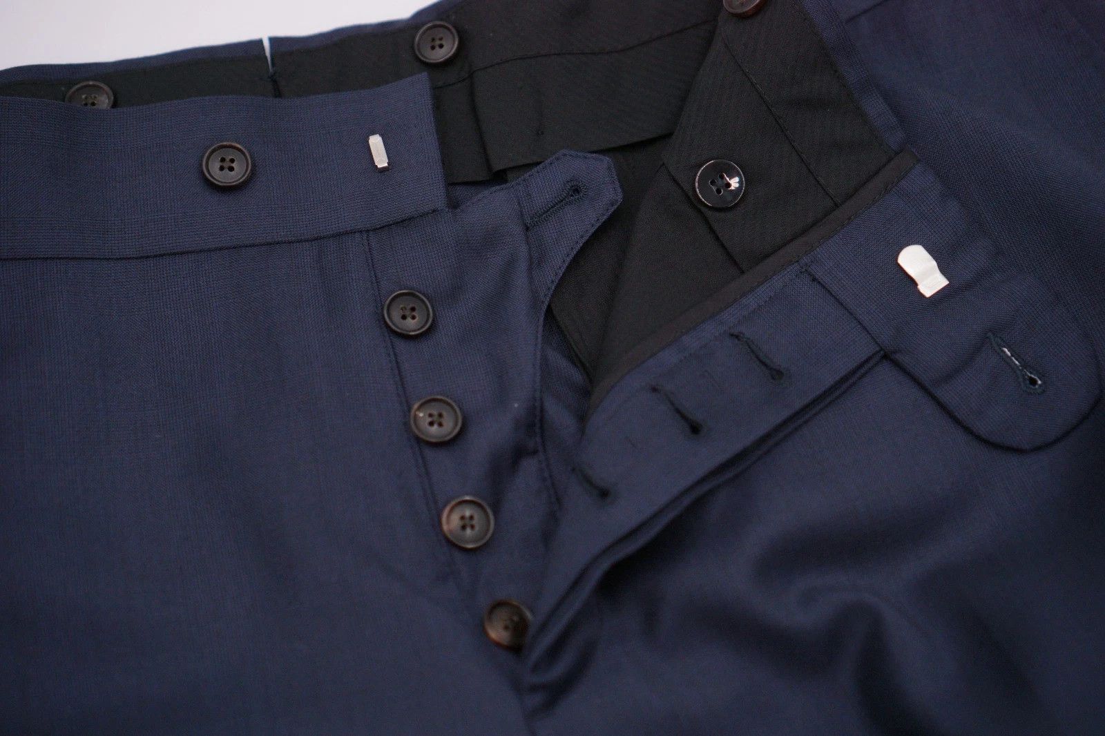 Suitsupply Men Suitsupply Pants Trousers Navy Blue Brescia Wool UK/US46 Size 46R - 4 Thumbnail