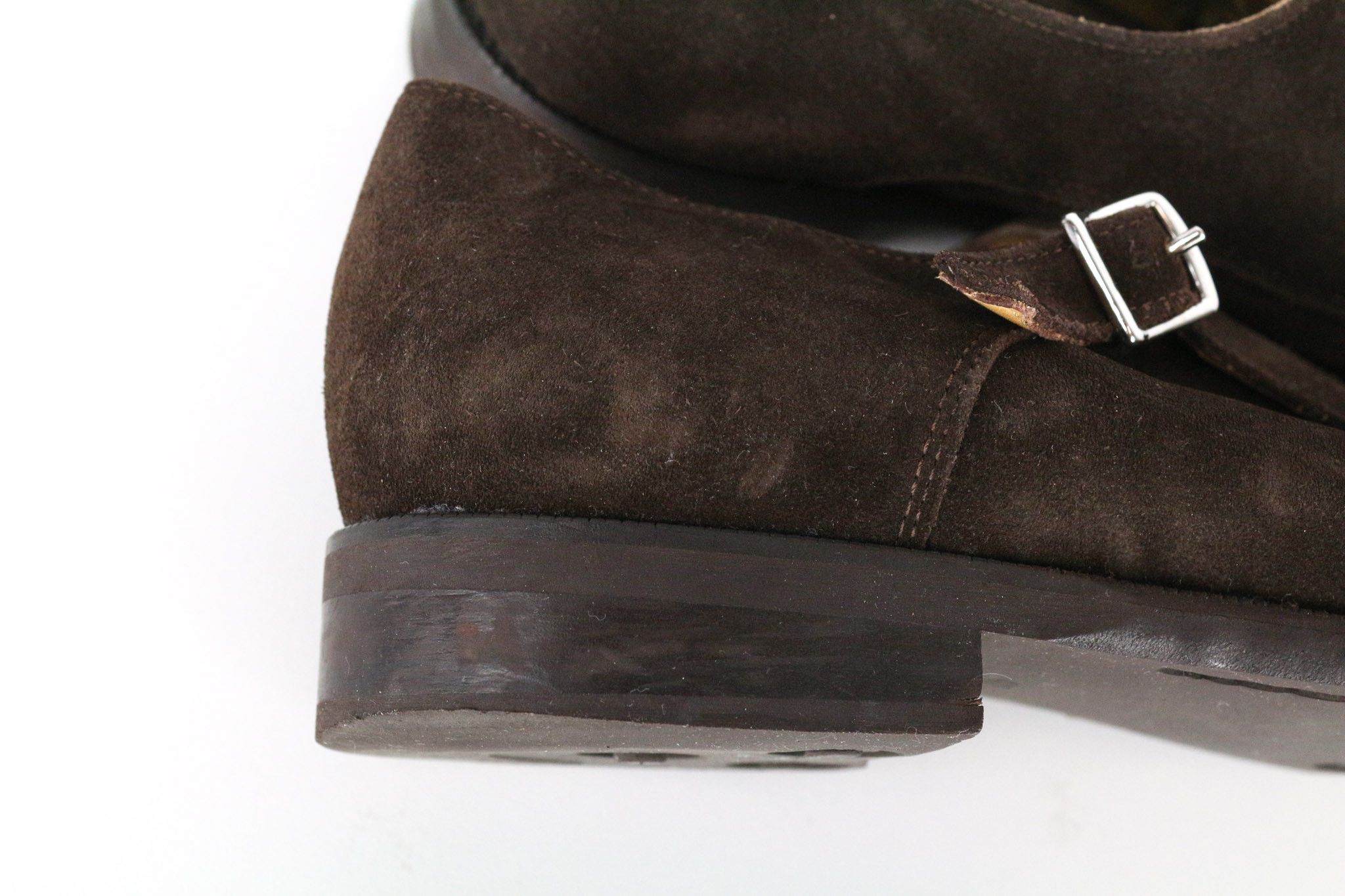 Suitsupply EU40 Brown Suede Calf Leather Double Monk Shoes 73519 Size US 7 / EU 40 - 9 Thumbnail
