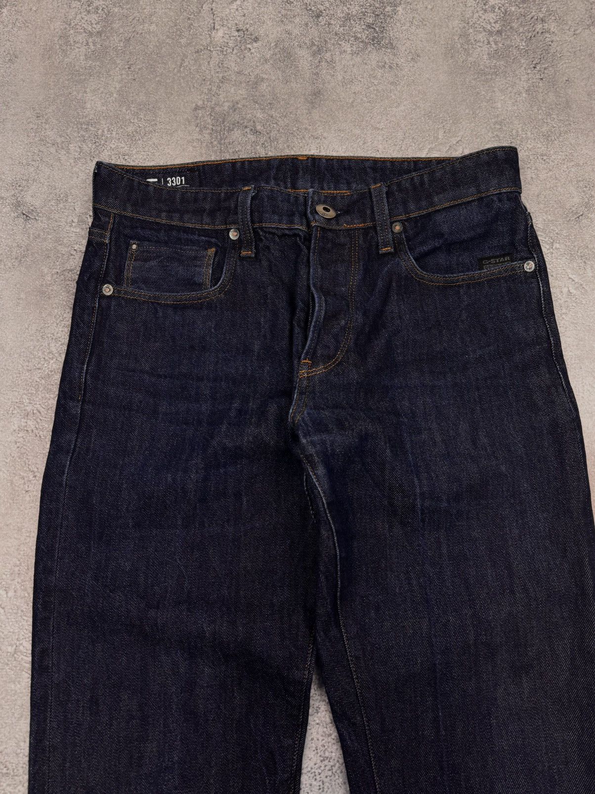 G-Star G-Star Raw Men 3301 Straight Denim Jeans Dark Blue W31 Size US 31 - 6 Thumbnail
