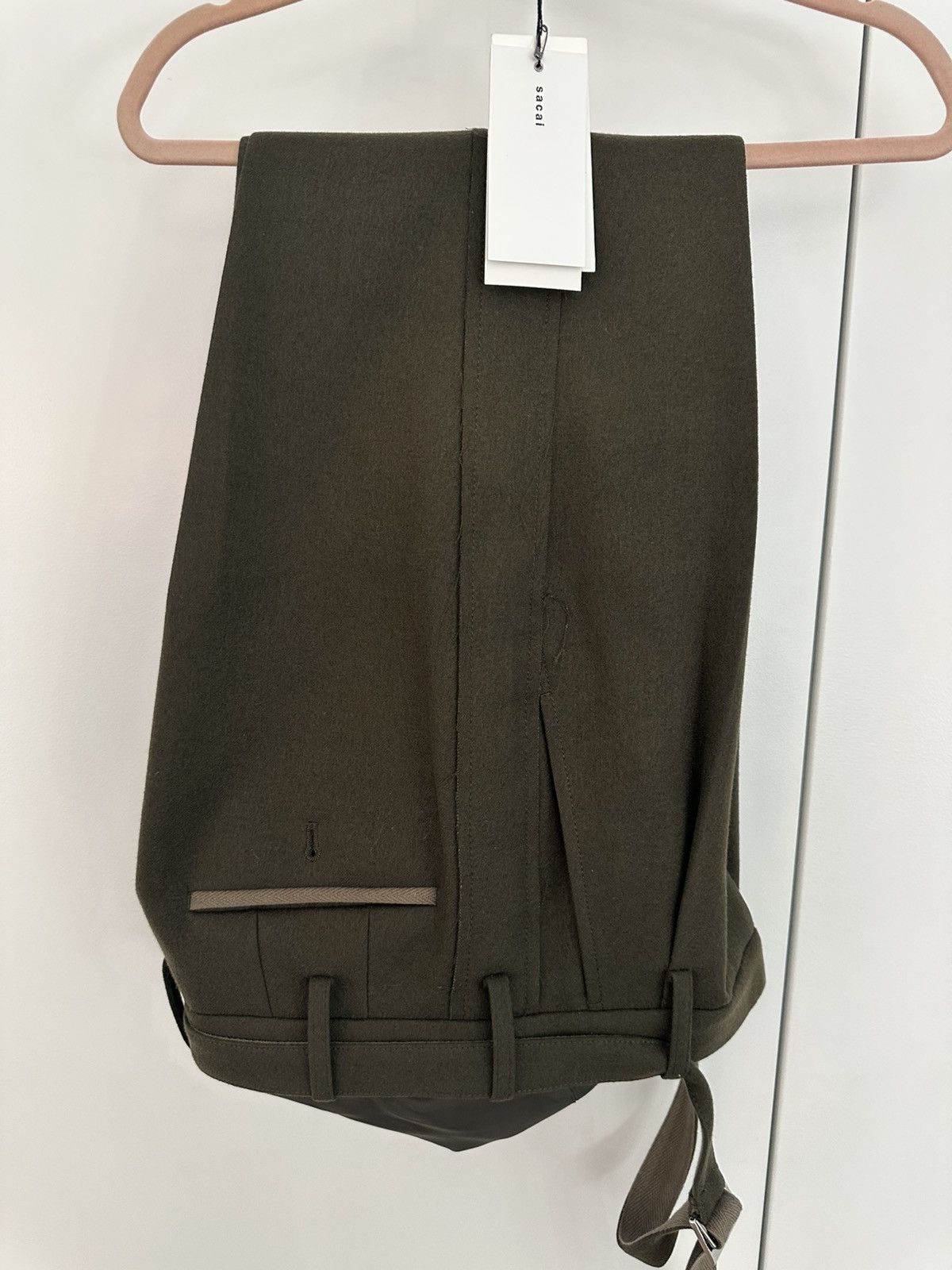Sacai Sacai Cropped Wool Melton Trousers Size US 30 / EU 46 - 3 Thumbnail