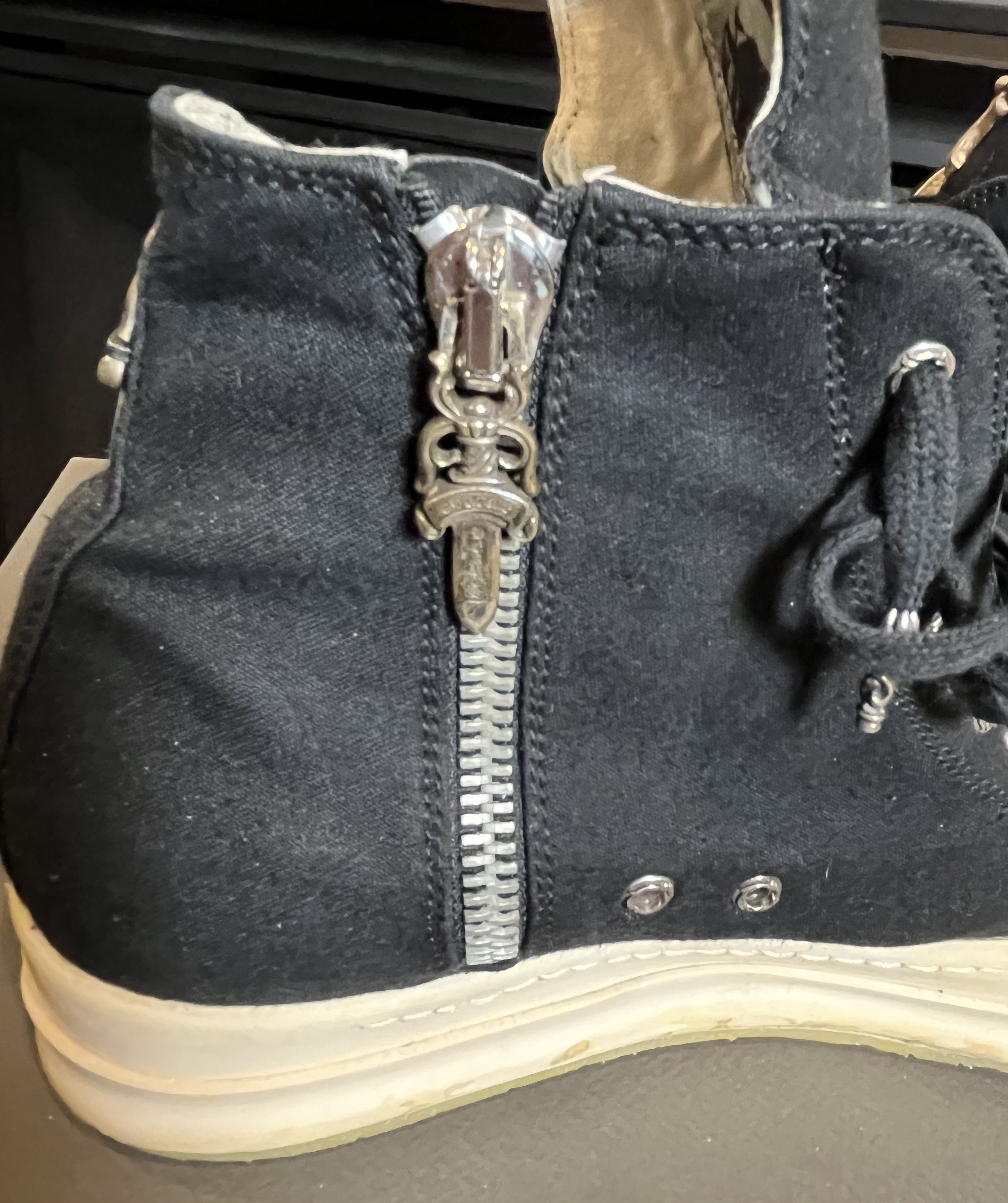 Chrome Hearts × Rick Owens RICK OWENS CHROME HEARTS RAMONES, BLACK TOE, STAPLE HEEL Size US 11 / EU 44 - 14 Thumbnail