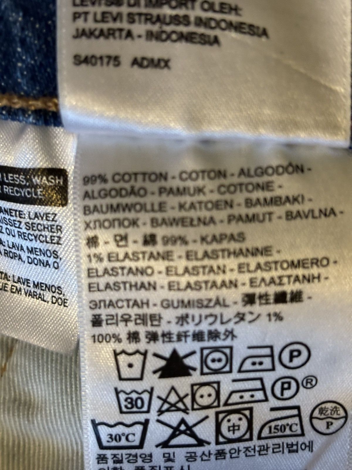 Levi's Levi’s 510 Blue Denim Jeans 31 X 31 Made In Mexico Size US 31 - 4 Thumbnail
