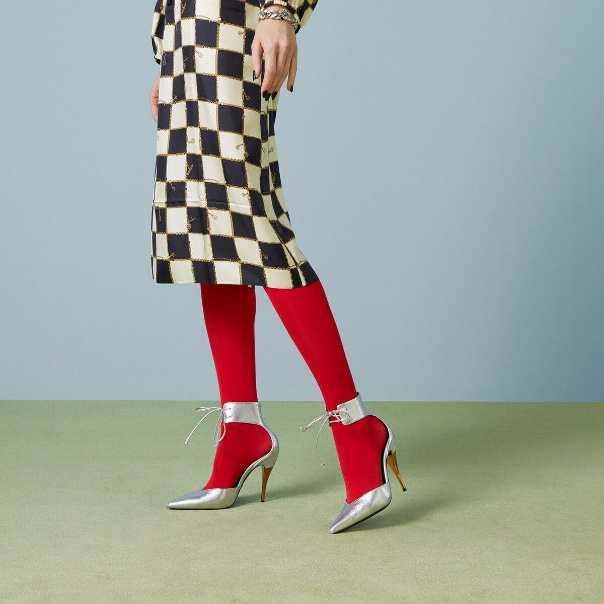 Gucci o1y0925 Leather Pumps in Silver Size US 6 / IT 36 - 6 Thumbnail