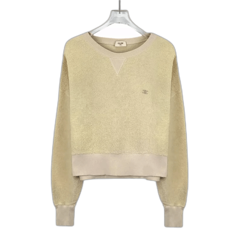Celine Celine Beige Cotton Knit Long Sleeve Sweater Size S / US 4 / IT 40 - 1 Thumbnail