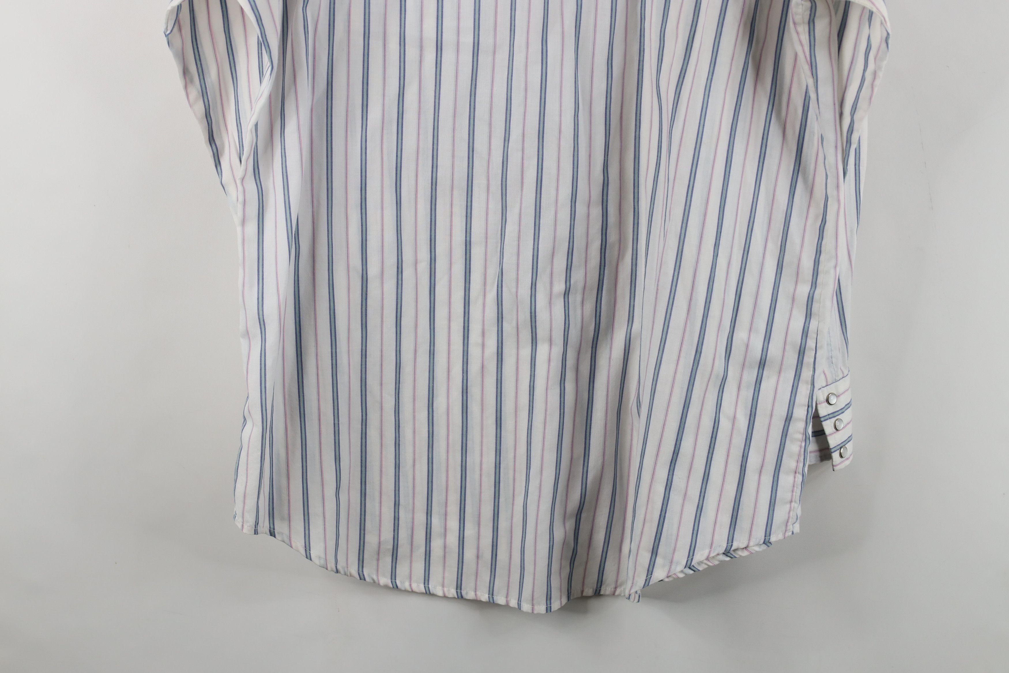 Vintage Vintage 70s Rockabilly Cowboy Striped Snap Button Shirt Size US L / EU 52-54 / 3 - 13 Thumbnail