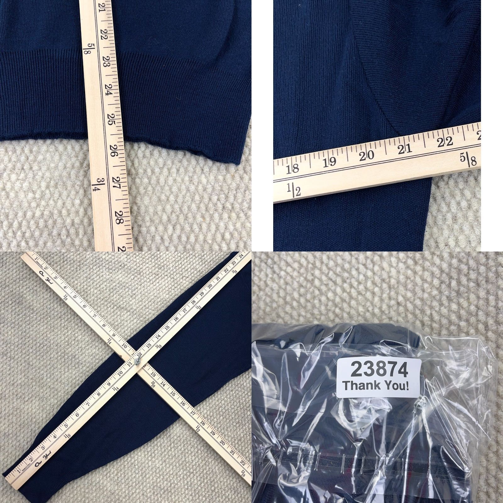 Izod VINTAGE IZOD Sweater Men L Navy Blue V Neck Made In USA 90s Golf Acrylic Shirt Mens Blue 90s USA Golf Pullover Knit Size US L / EU 52-54 / 3 - 8 Thumbnail