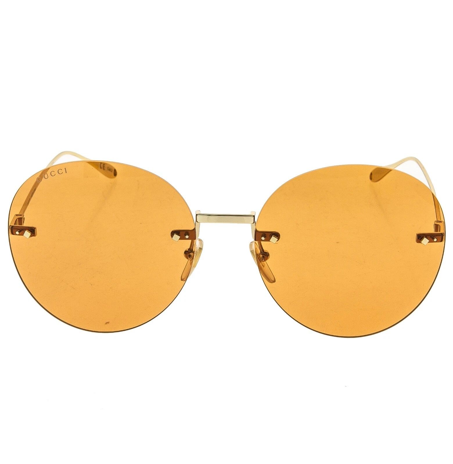 Gucci GUCCI GG1149S 1149 Gold Orange Metal Logo Charm Pendant 007 Size ONE SIZE - 11 Thumbnail