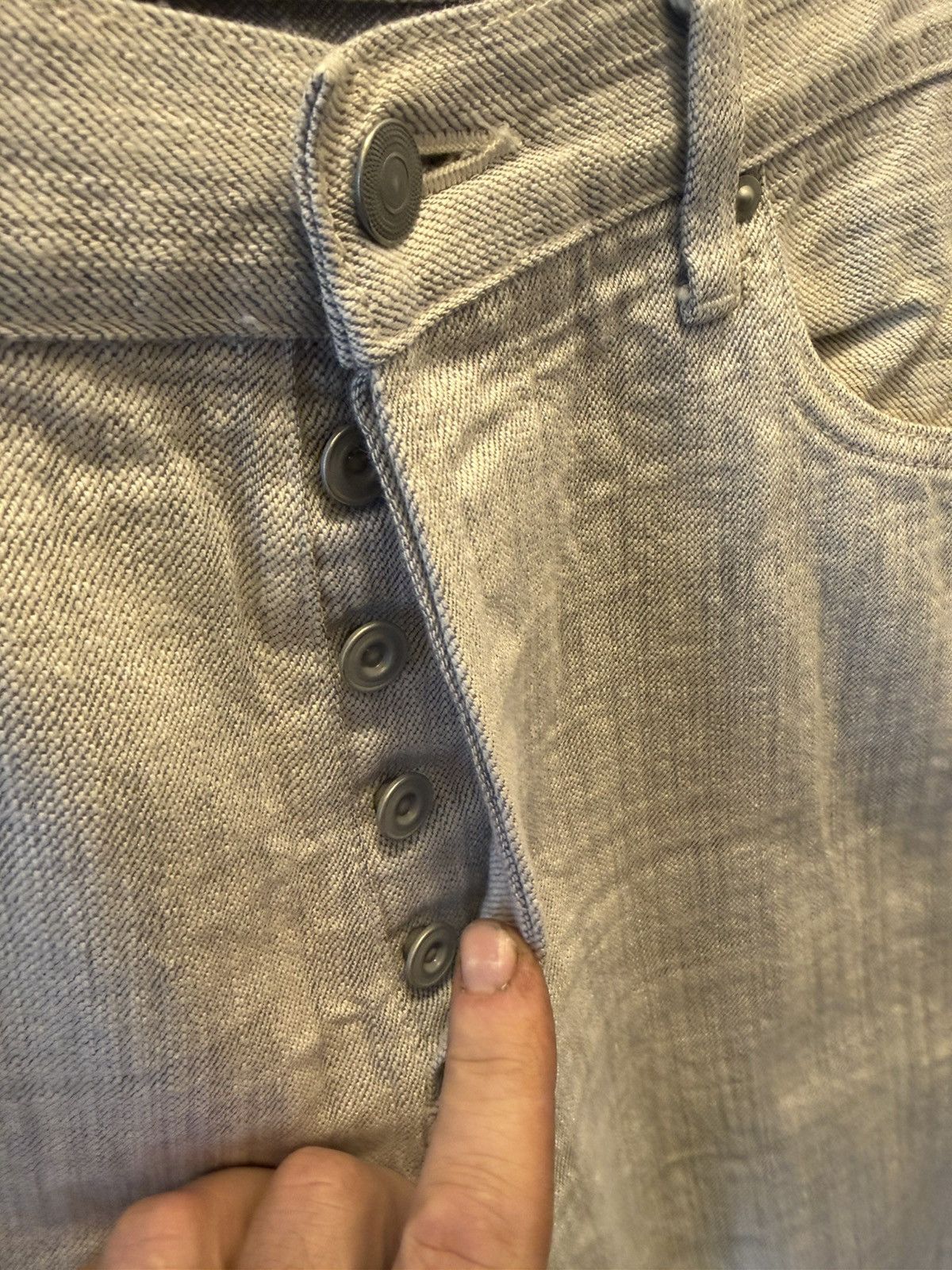 Nom De Guerre Like New! Vintage Linen/Cotton Japanese Denim Size US 34 / EU 50 - 2 Thumbnail