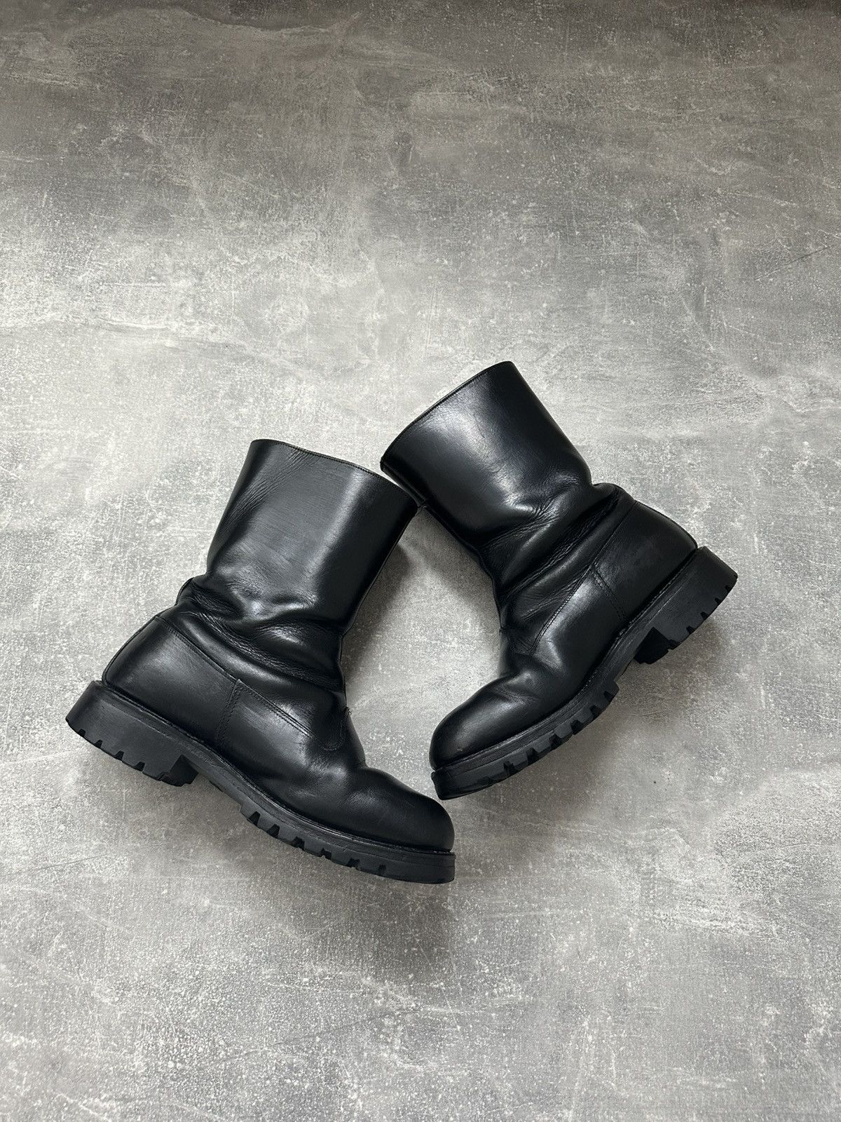 Vintage Hype Gothic Leather Boots Kanye west Style Size US 7.5 / EU 40-41 - 3 Thumbnail