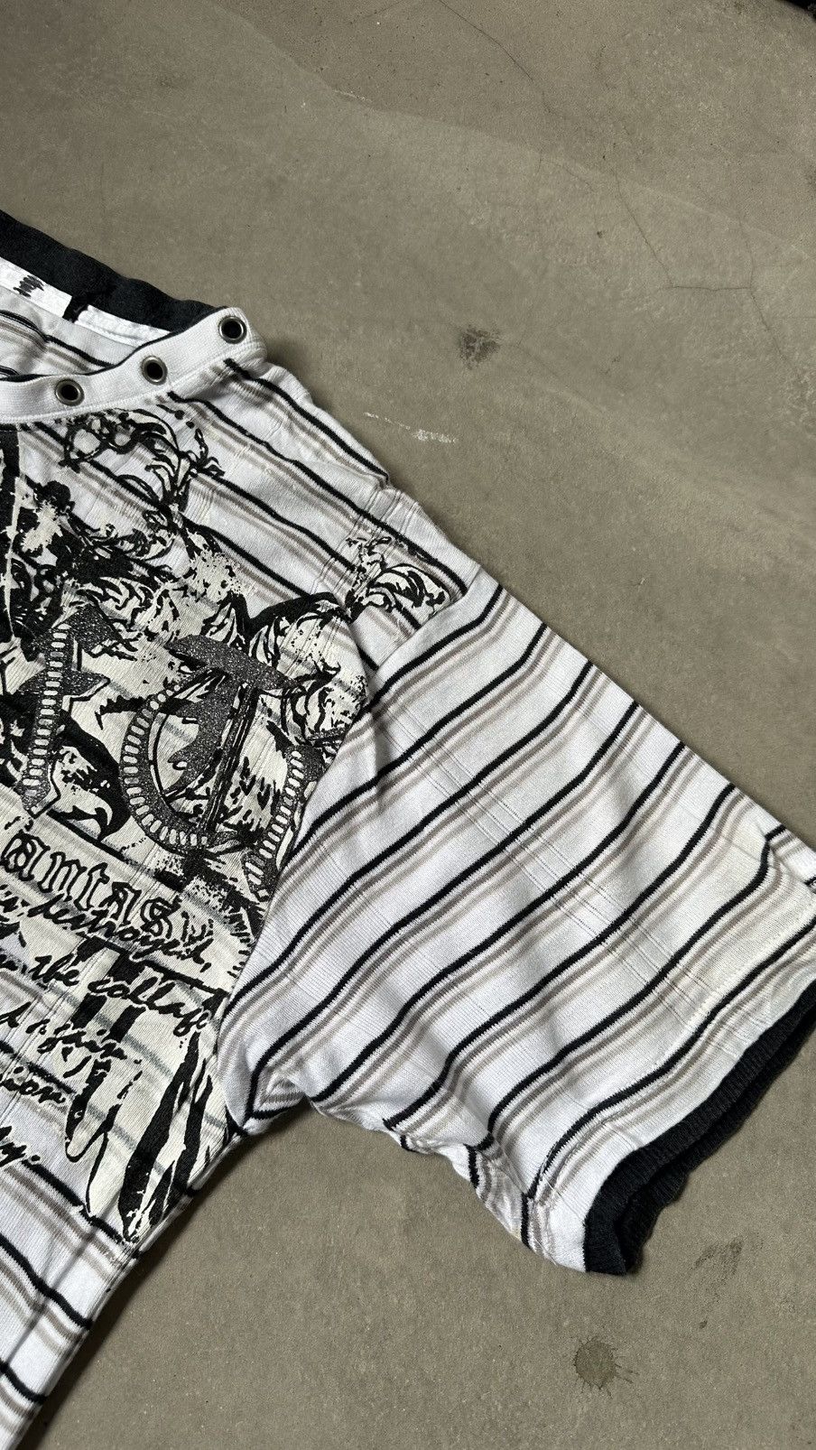 Japanese Brand POEMS AFFLICTION DOUBLE LAYER TEE Size US M / EU 48-50 / 2 - 3 Thumbnail