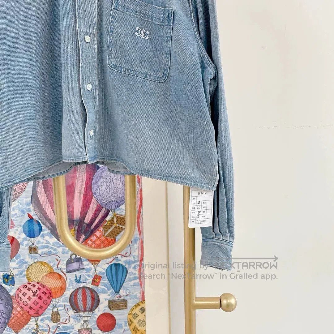 Celine Celine Short Denim Shirt M. Size US M / EU 48-50 / 2 - 4 Thumbnail