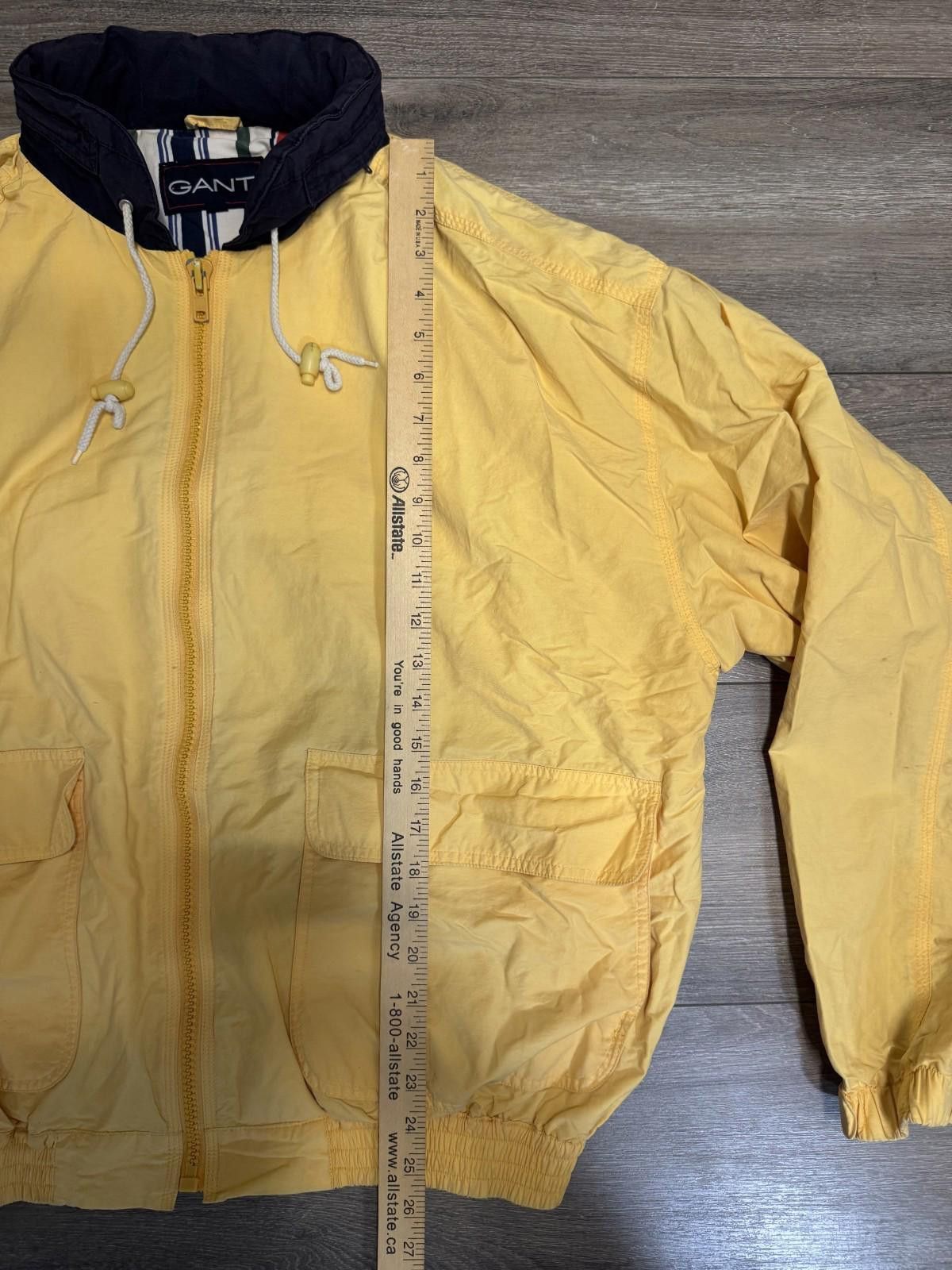 Gant Vintage GANT Jacket/Windbreaker Yellow Hidden Hood Size US L / EU 52-54 / 3 - 7 Thumbnail