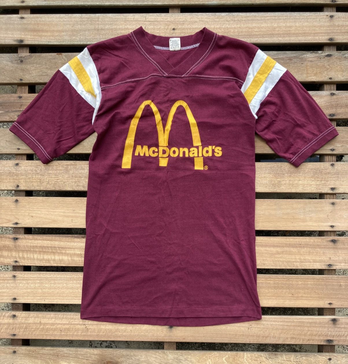 Vintage Vintage 80s Raglan McDonald's Promo T Shirt Size US S / EU 44-46 / 1 - 2 Thumbnail