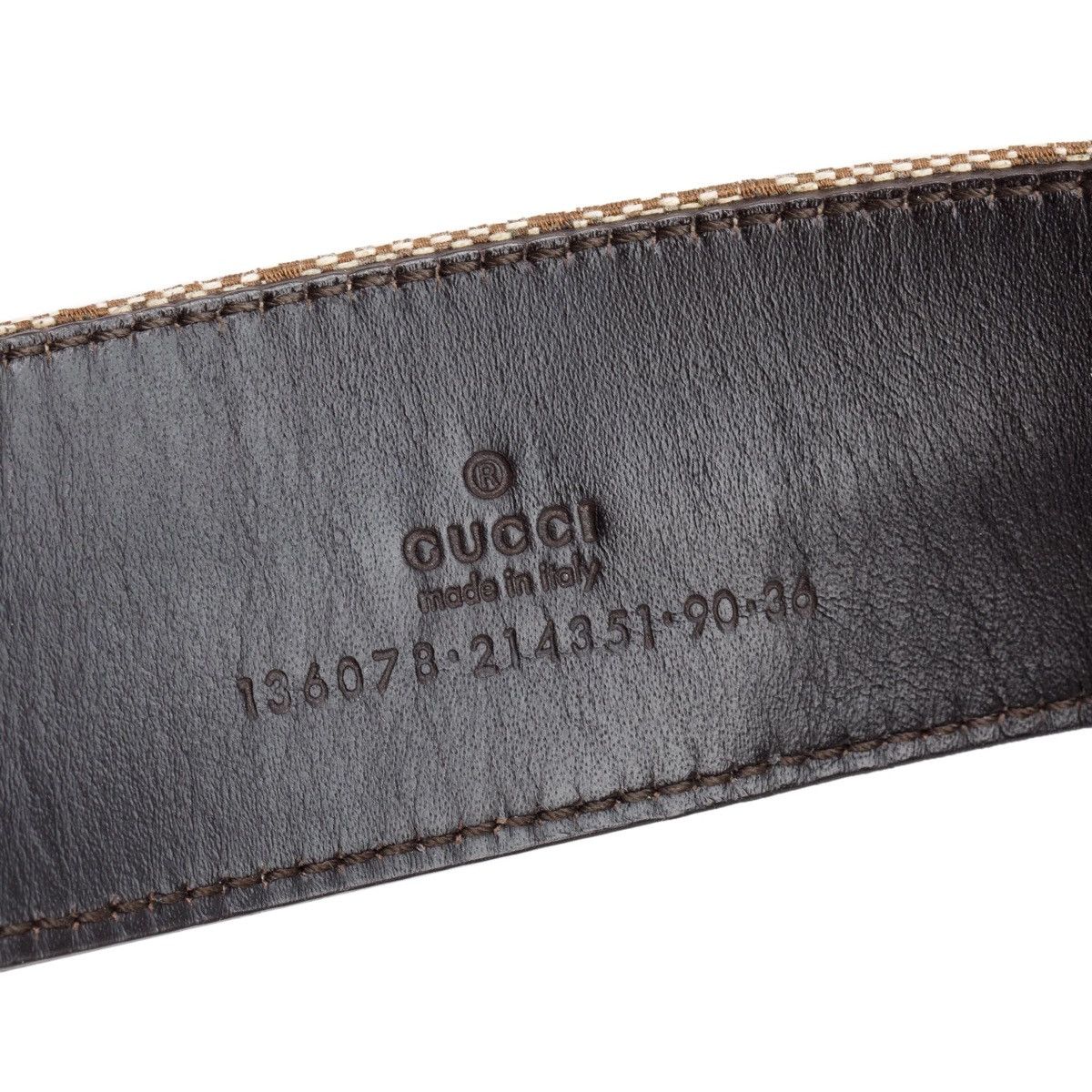 Gucci Gucci GG Canvas & Metallic Gold Leather Bamboo Buckle Belt Size 36 - 2 Thumbnail