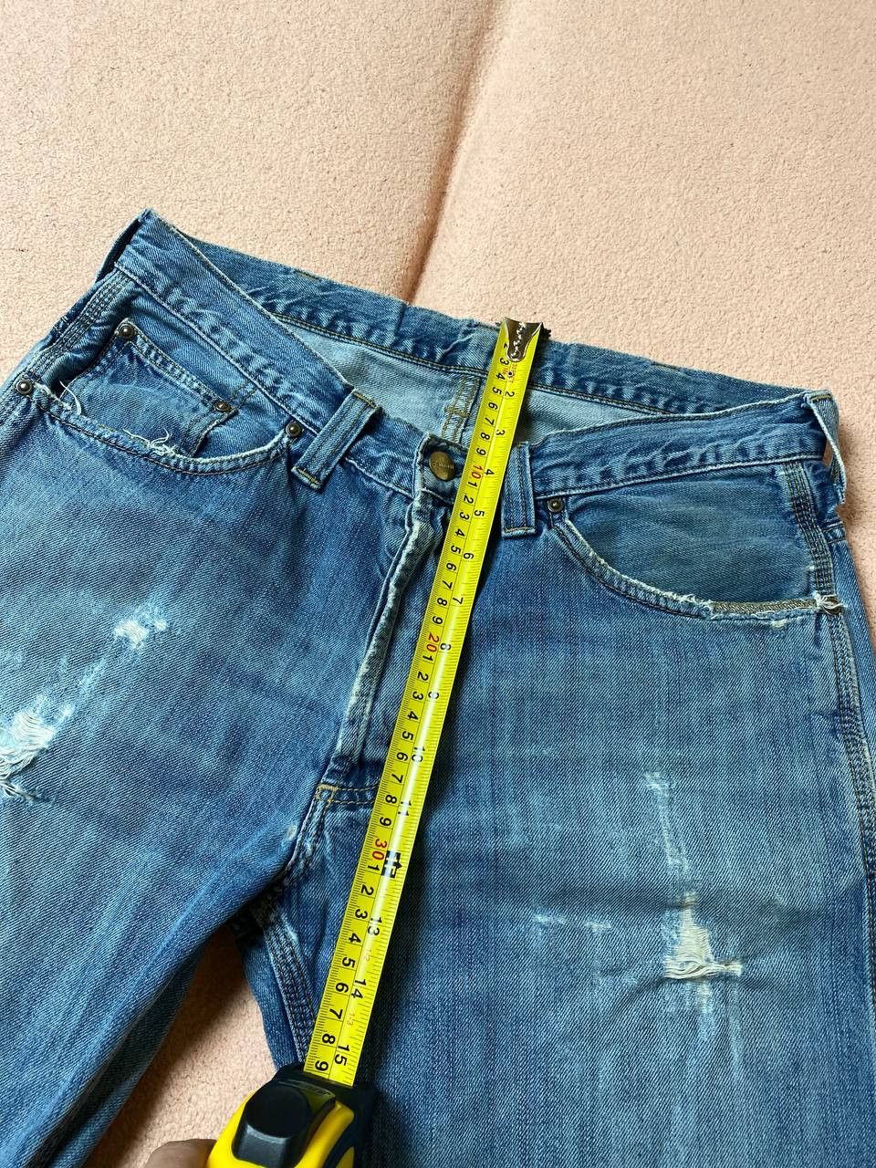 Carhartt × Japanese Brand Vintage Carhartt Y2K distressed Flare denim pants Size US 32 / EU 48 - 11 Thumbnail