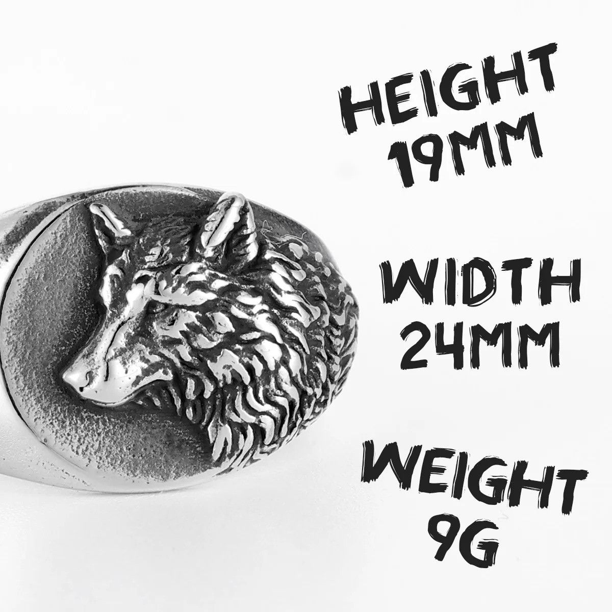 Vintage Viking Wolf Animal Men Ring Size ONE SIZE - 4 Thumbnail