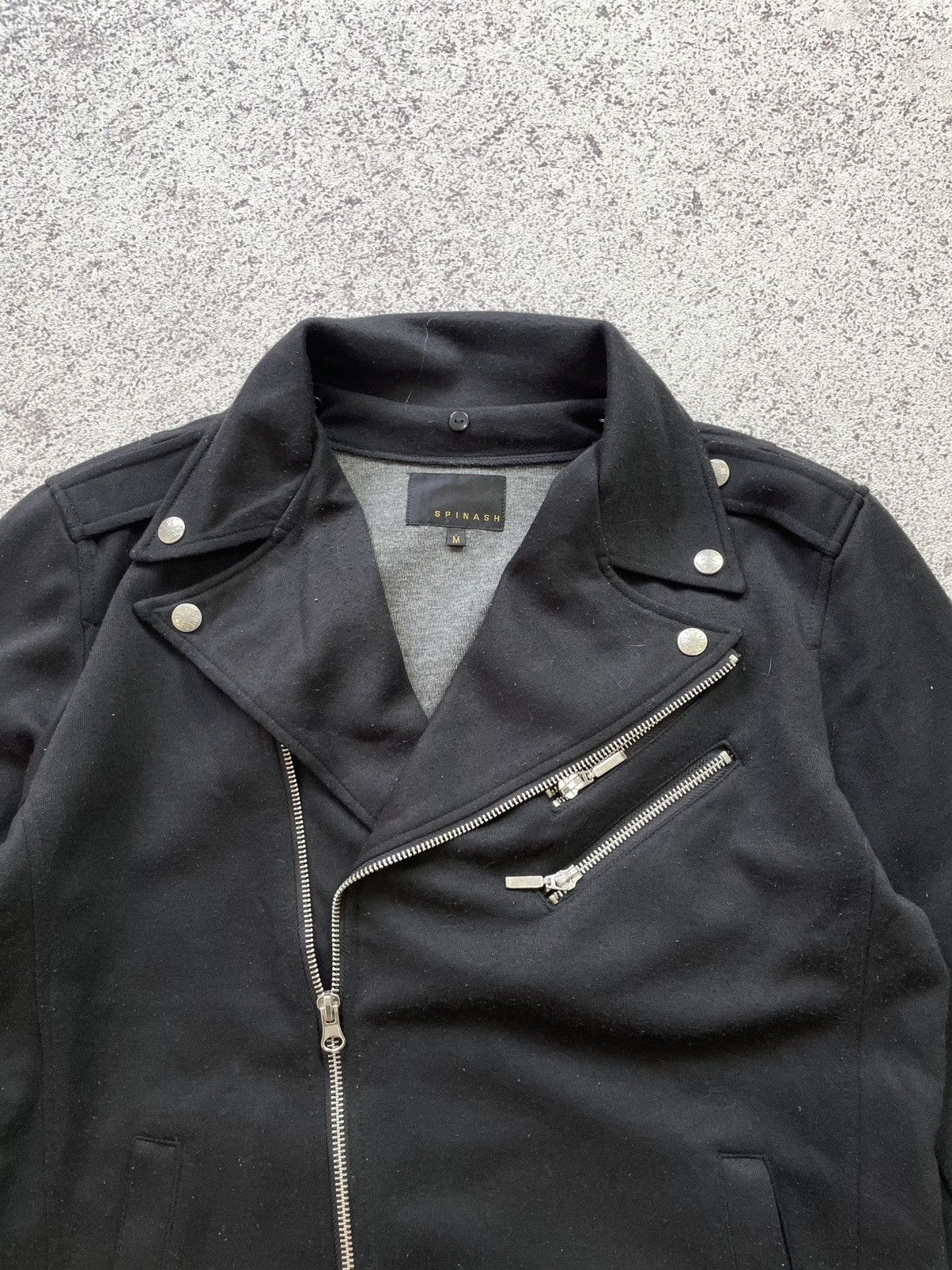 Japanese Brand 2000s Spinash - Vintage Bikers jacket ramones Asymmetric Size US M / EU 48-50 / 2 - 2 Thumbnail