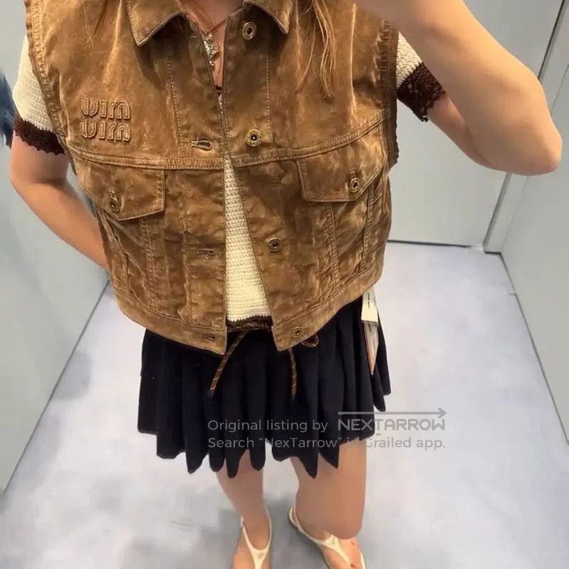 Miu Miu Miu Miu Brown Cotton Women's Jacket . Size M / US 6-8 / IT 42-44 - 7 Thumbnail