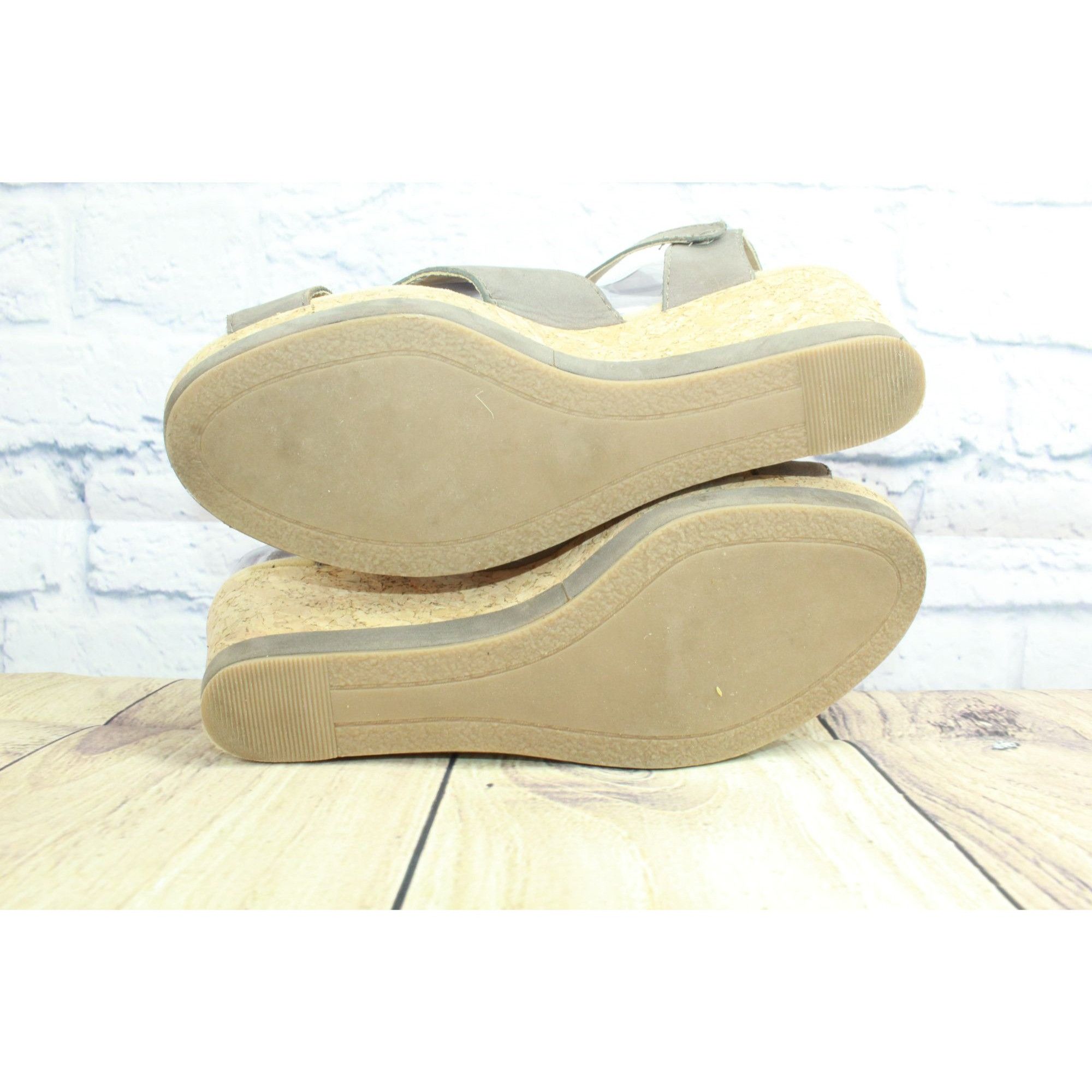 L.L. Bean × Leather LL Bean Brown Suede Wedge Sandals Womens 9M Ankle Strap Size US 9 / IT 39 - 9 Thumbnail