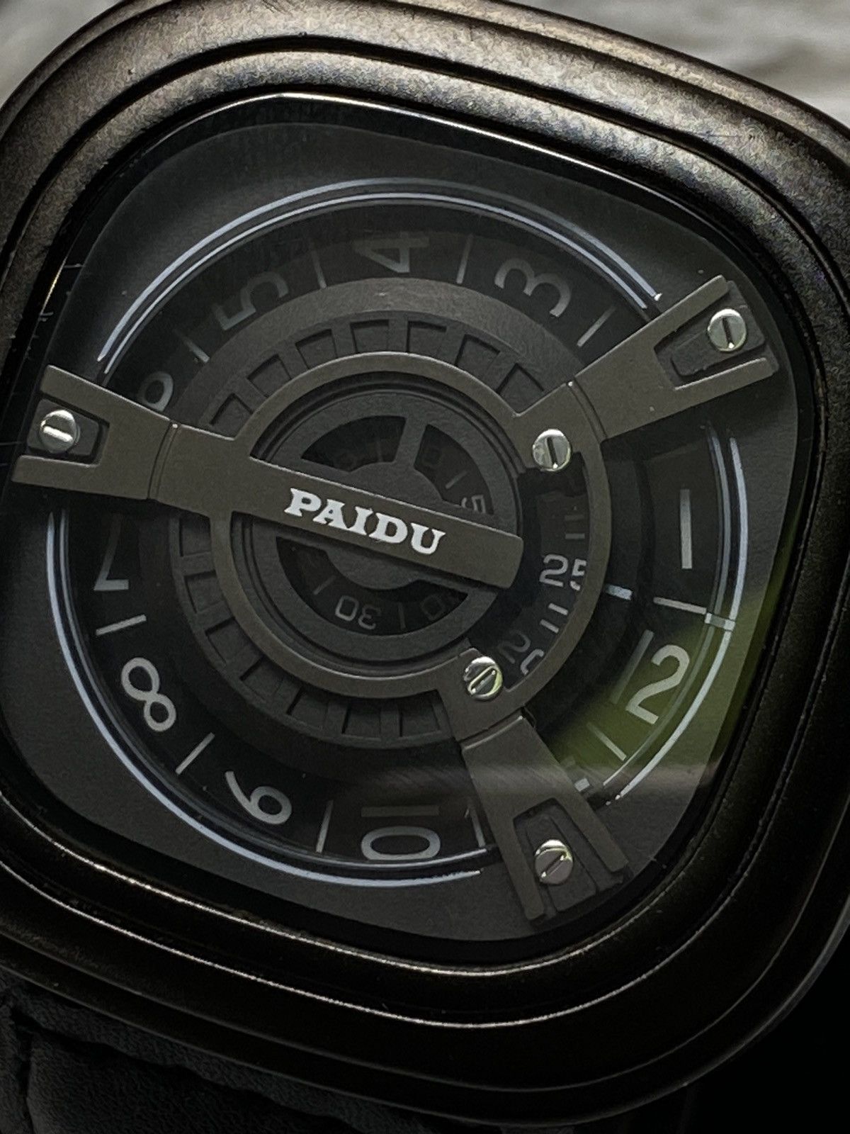 Japanese Brand Paidu Futuristic Black Watch Japanese Brand Size ONE SIZE - 3 Thumbnail