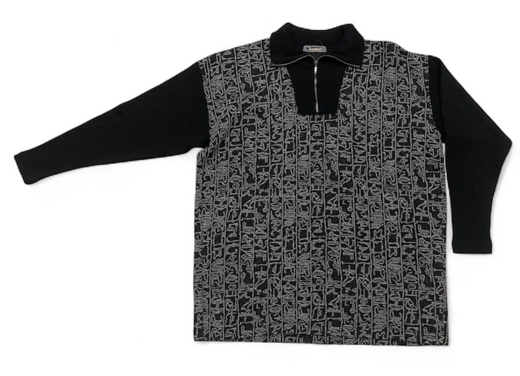 Issey Miyake Vtg 80s Issey Miyake Oversized Script Knit Set Size US M / EU 48-50 / 2 - 4 Thumbnail