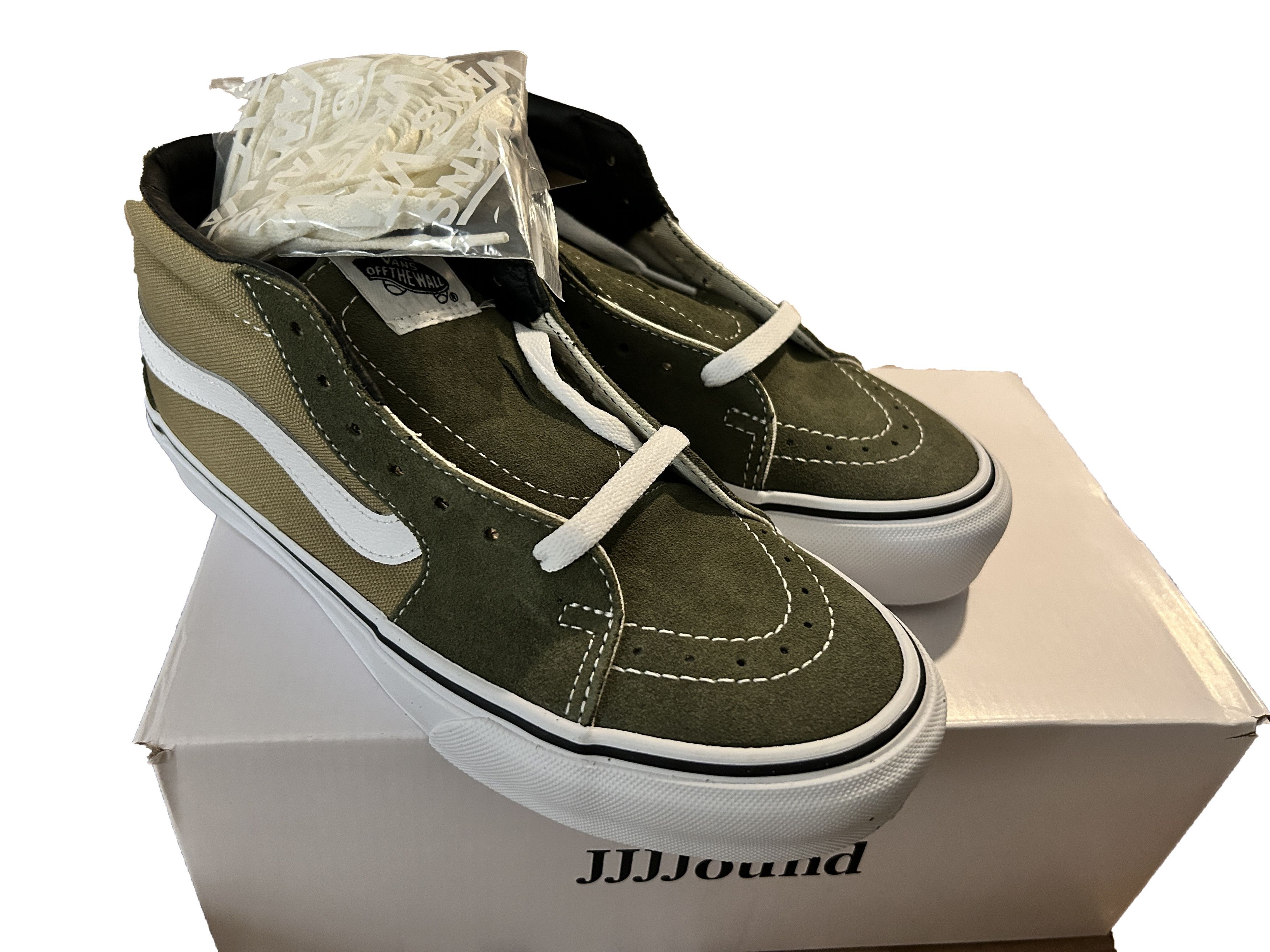 JJJJound × Vans Vans Vault Sk8-Mid LX JJJJound Olive Size US 9.5 / EU 42-43 - 2 Thumbnail