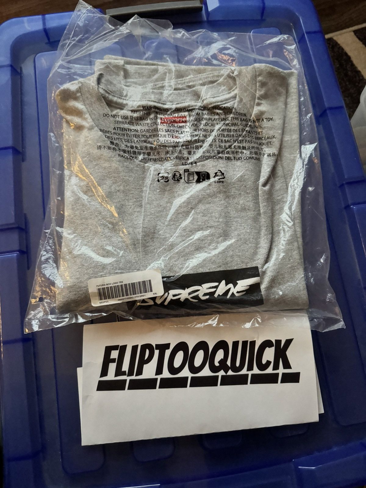 Futura × Supreme Futura Box Logo Tee Size US XXL / EU 58 / 5 - 1 Thumbnail
