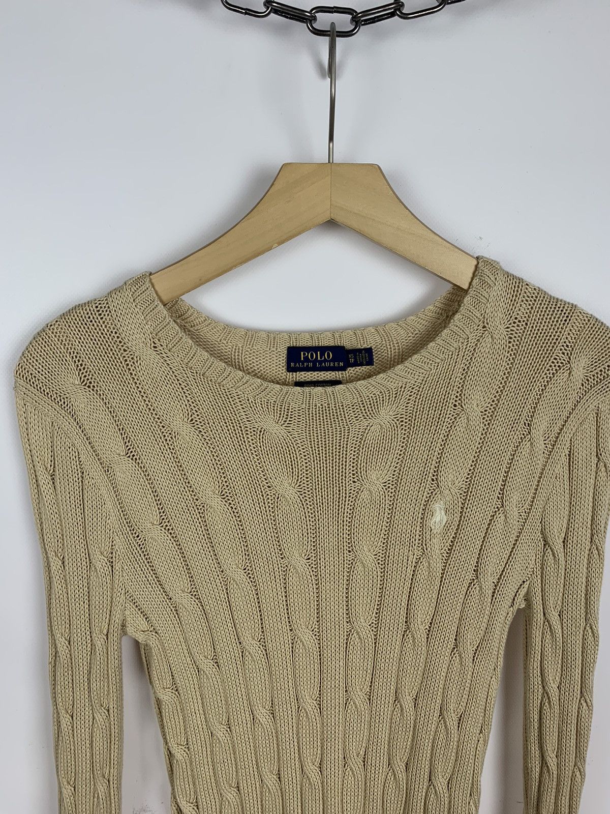 Polo Ralph Lauren Polo Ralph Lauren Cable Knit Sweater Size XS Beige Luxury Size XS / US 0-2 / IT 36-38 - 2 Thumbnail