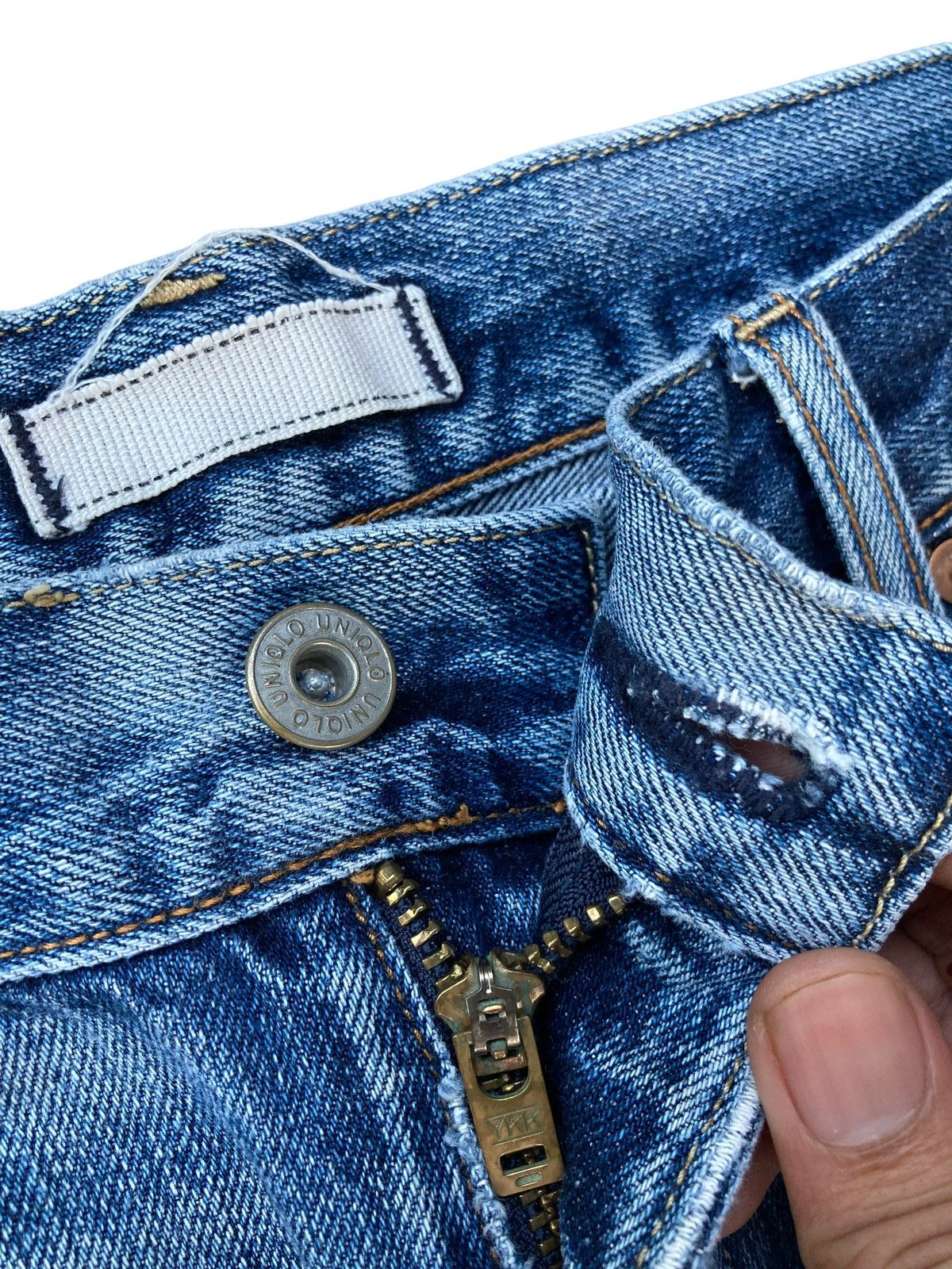 Jun Takahashi × Uniqlo Vintage Y2K Uniqlo Kaihara Jeans Straight Cut Size US 34 / EU 50 - 6 Thumbnail