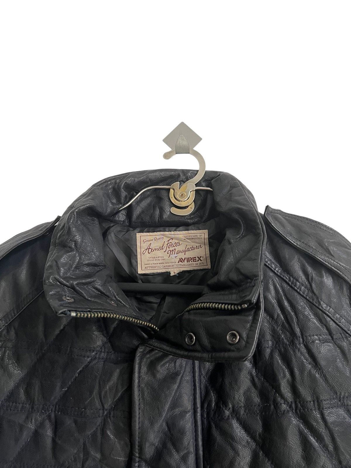 Avirex × Schott Vintage Avirex 💎 Quilted Goatskin Leather Down Biker Jacket Size US S / EU 44-46 / 1 - 7 Thumbnail