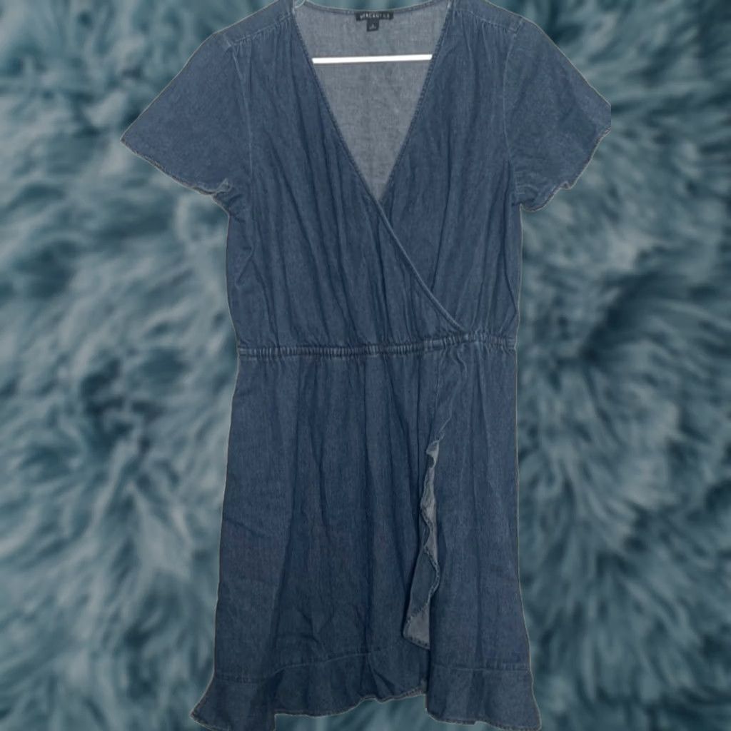 long sleeve denim mini dress YADMISU Women's Casual Short Button Front Raw Edge Slim Jean Jacket Dress with Pockets,Dark Blue,S at Amazon Women's Coats Shop Sienna What color/type of jewelry Print:Diana a waist tie