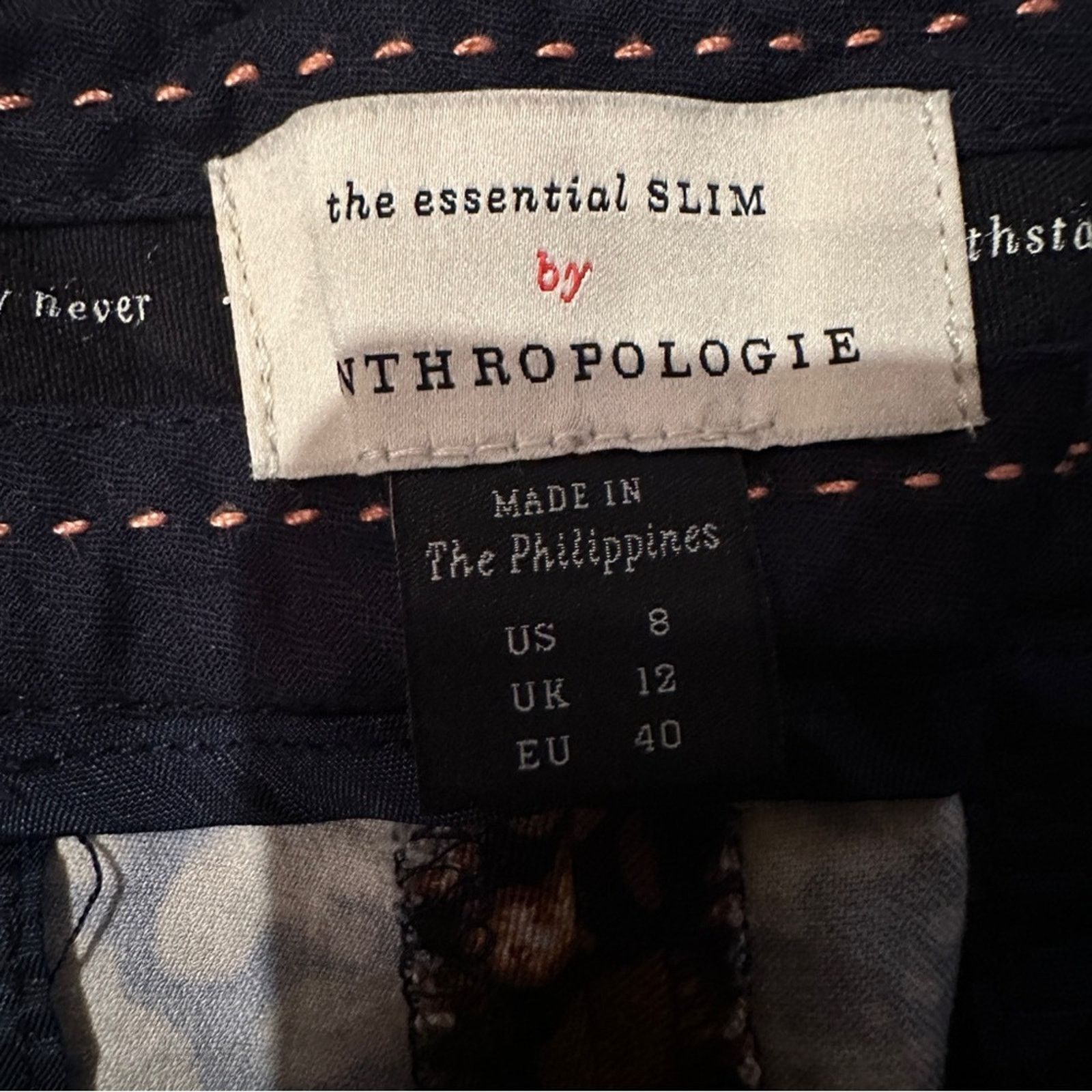 Anthropologie Anthropologie The Essential Slim Autumn Floral Trouser Pants Size 30" / US 8 / IT 44 - 10 Thumbnail