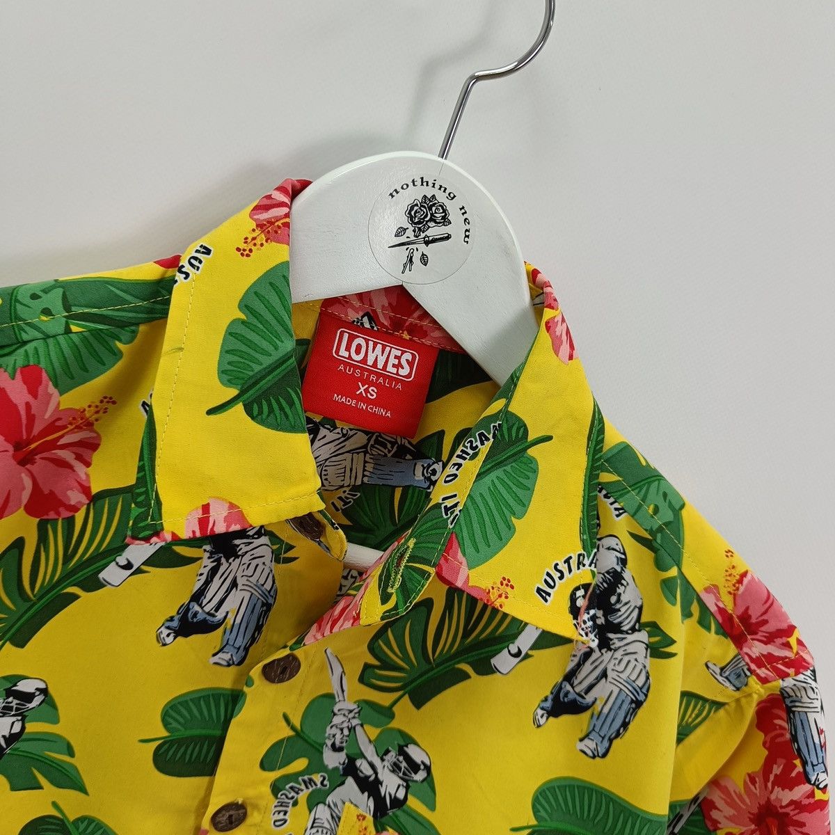 Vintage Lowes Australia Hawaiian shirt Flowers Cricket y2k hype Size US XS / EU 42 / 0 - 4 Thumbnail