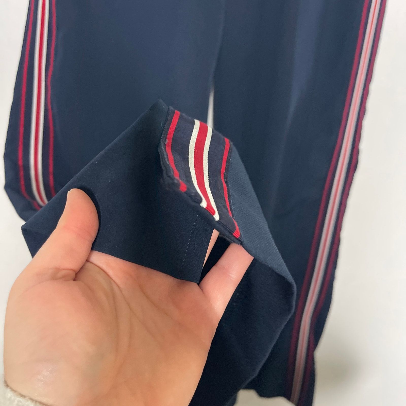 Ermanno Scervino Ermanno Scervino Navy Crepe Wide Leg Pull On waist Pants Size 28" / US 6 / IT 42 - 4 Thumbnail
