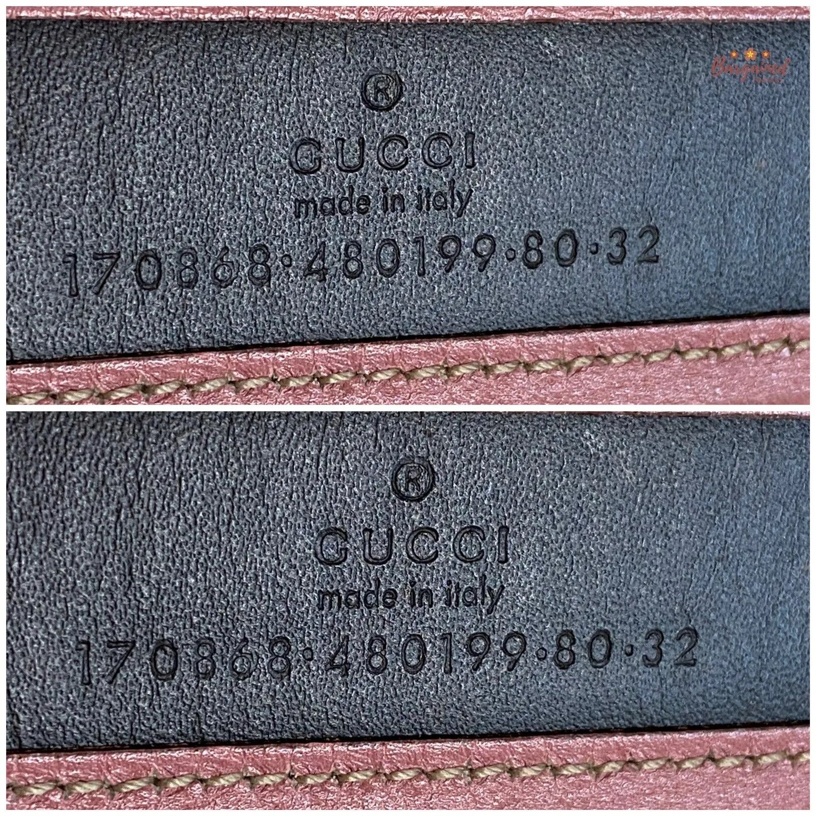 Gucci Gucci Pink Monogram Canvas Leather Gold Chain Buckle Belt Size ONE SIZE - 8 Thumbnail