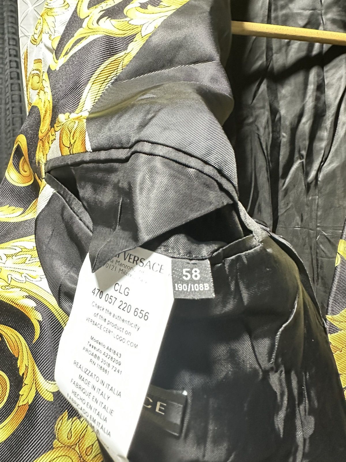 Versace Versace barocco print blazer Size 54L - 9 Thumbnail