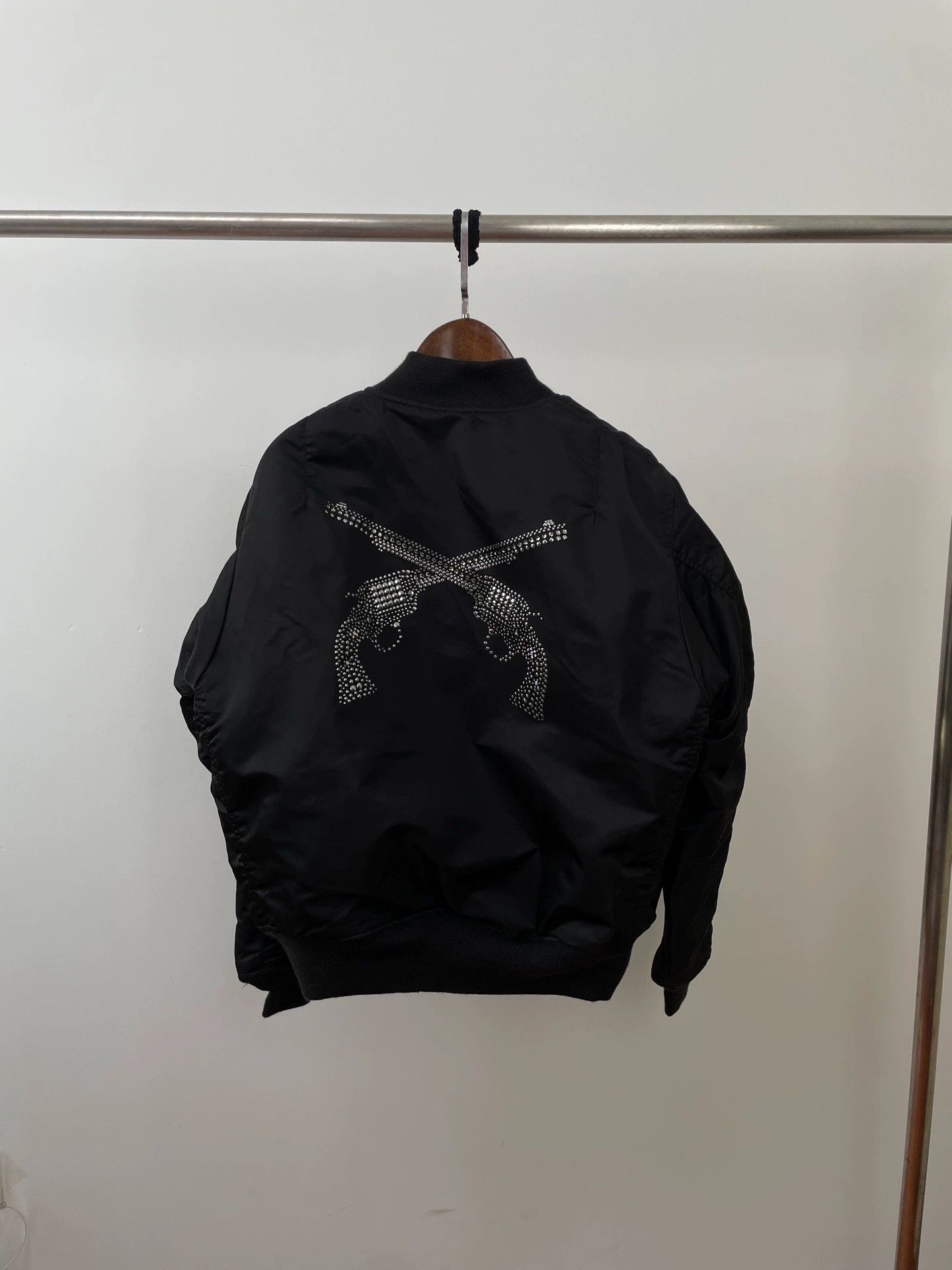 Avirex AVIREX Black Double Gun Swarovski Crystals L Jacket Size US L / EU 52-54 / 3 - 1 Thumbnail