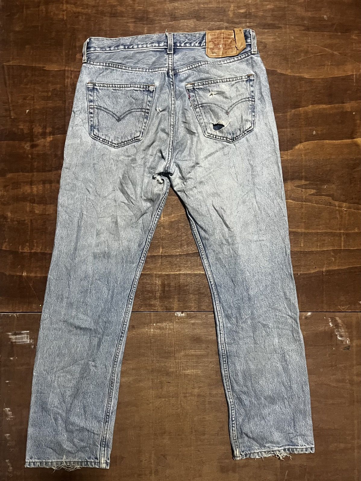 Levi's Vintage Clothing Vintage Levis 501 distressed Size US 32 / EU 48 - 9 Thumbnail